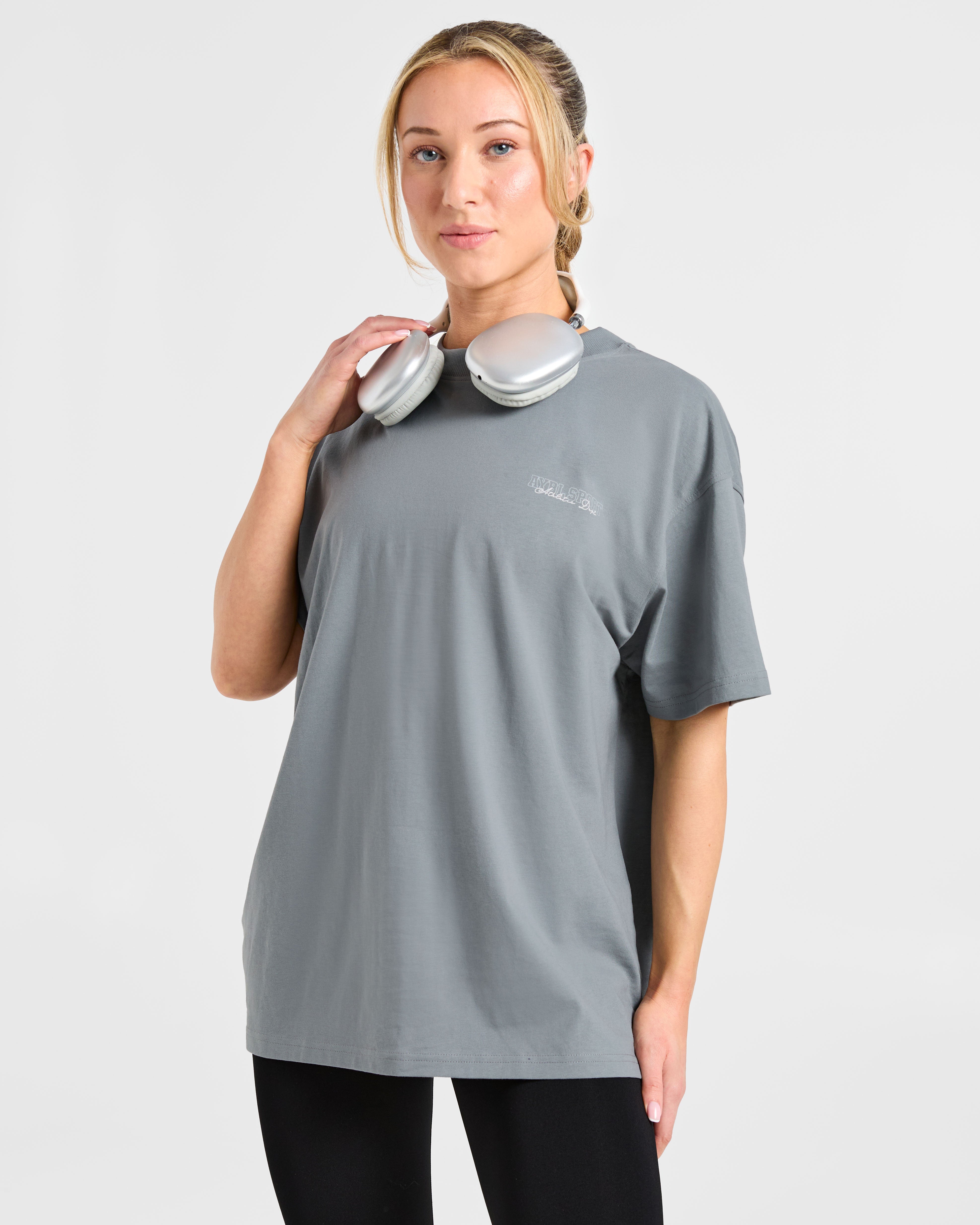 Varsity Dept. Oversized T Shirt - Slate Grijs