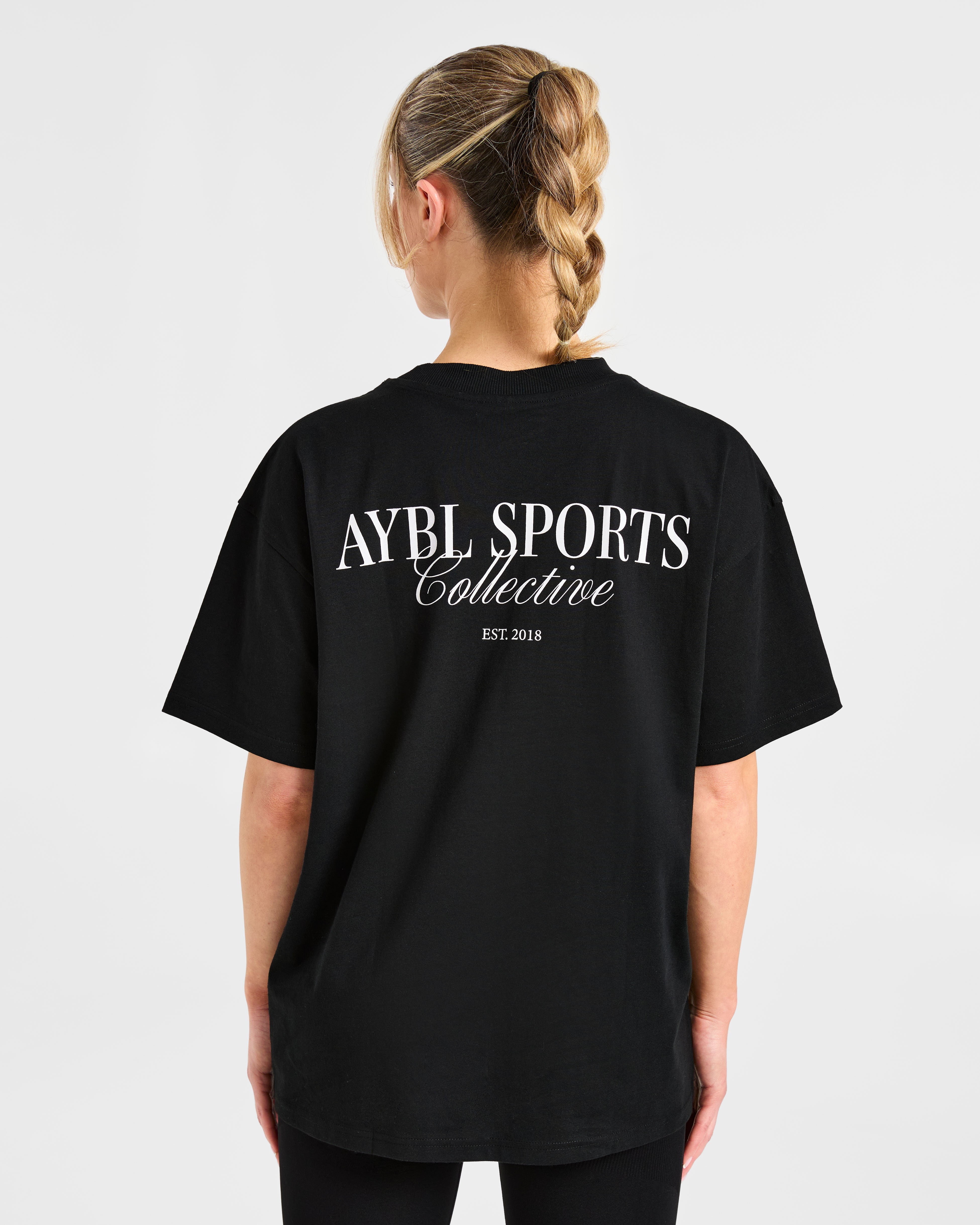 Sports Collective Oversized T Shirt - Zwart