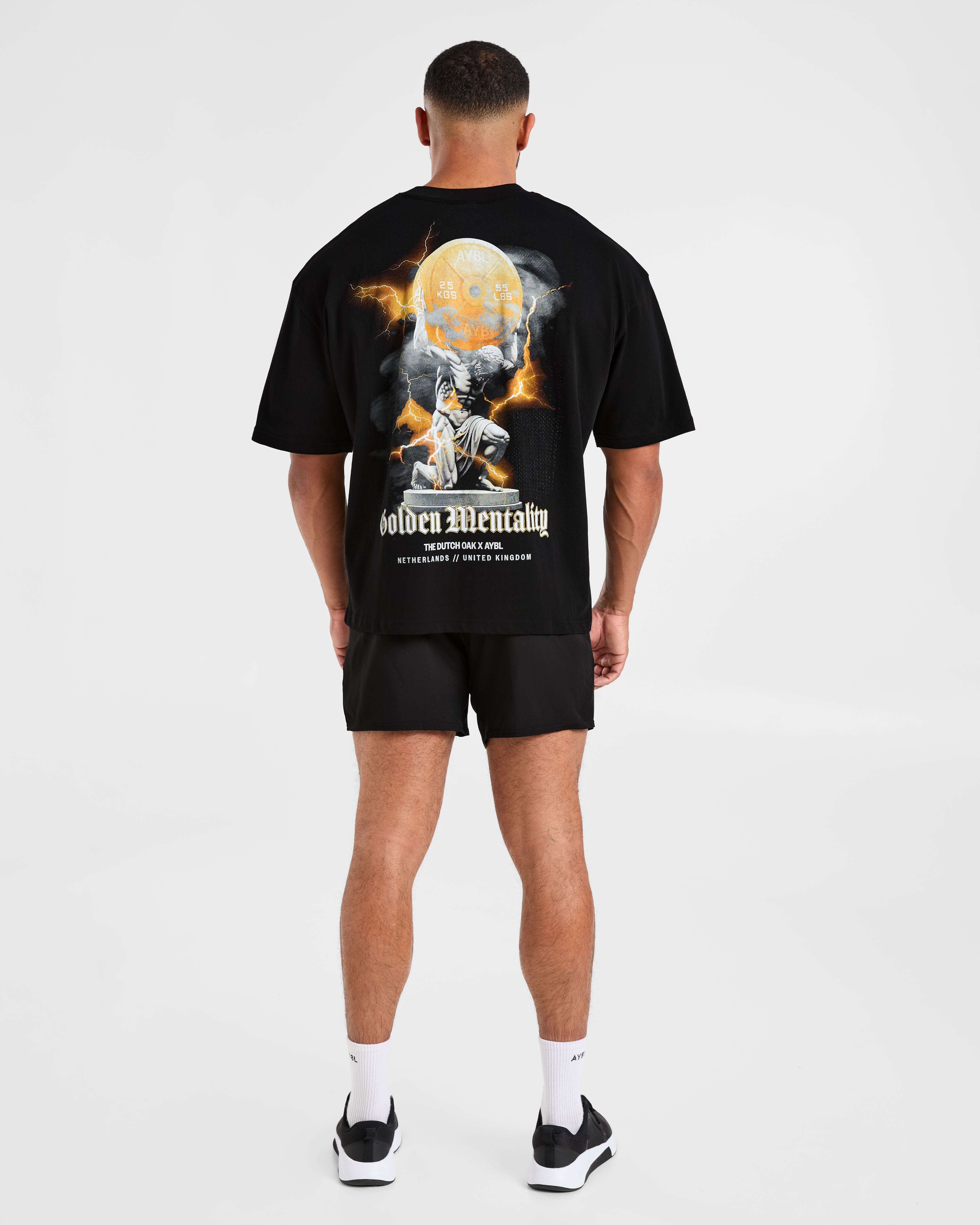 Wesley Vissers x Golden Mentality Oversized T Shirt - Zwart