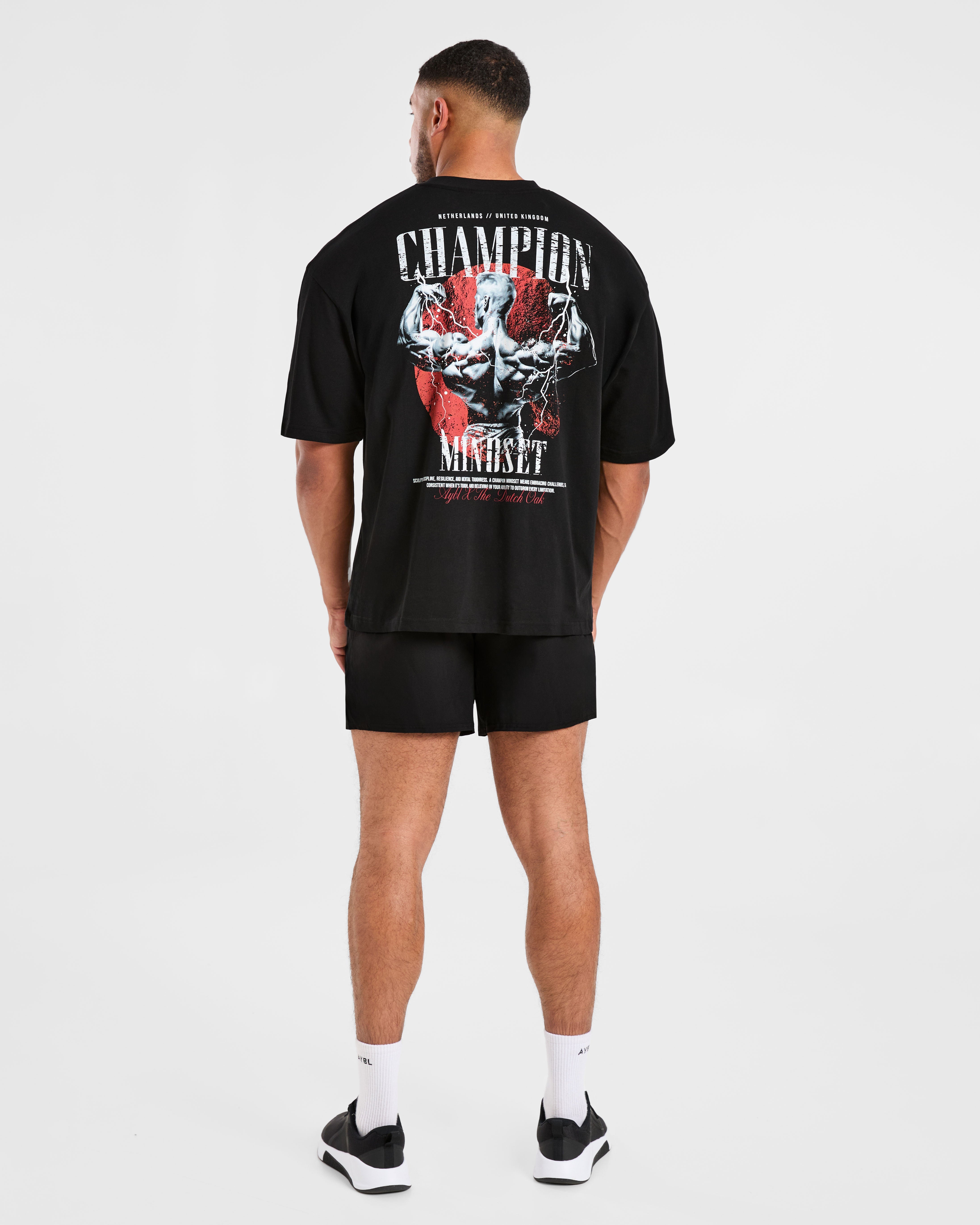 Wesley Vissers x Champion Mindset Oversized T Shirt - Zwart