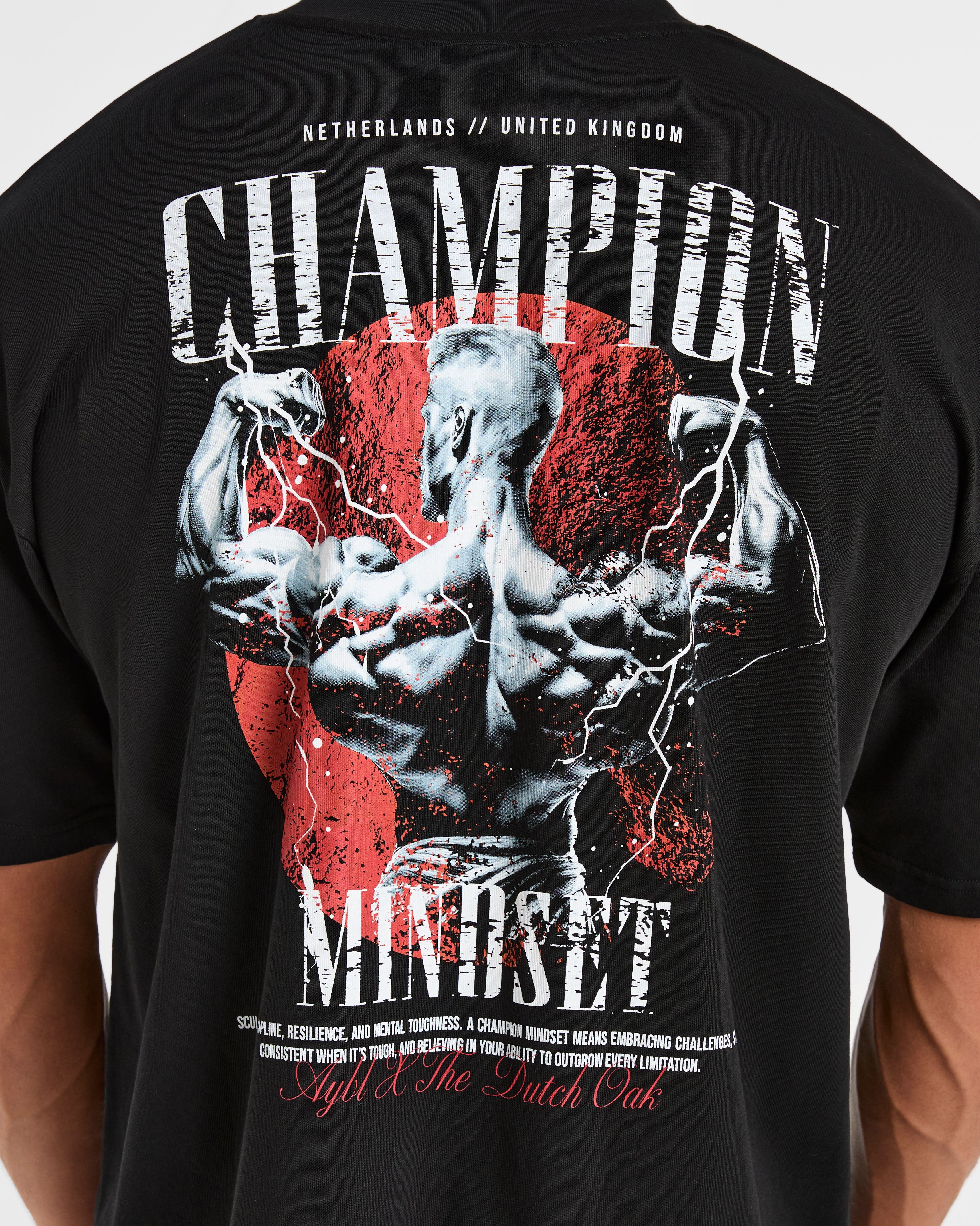 Wesley Vissers x Champion Mindset Oversized T Shirt - Zwart