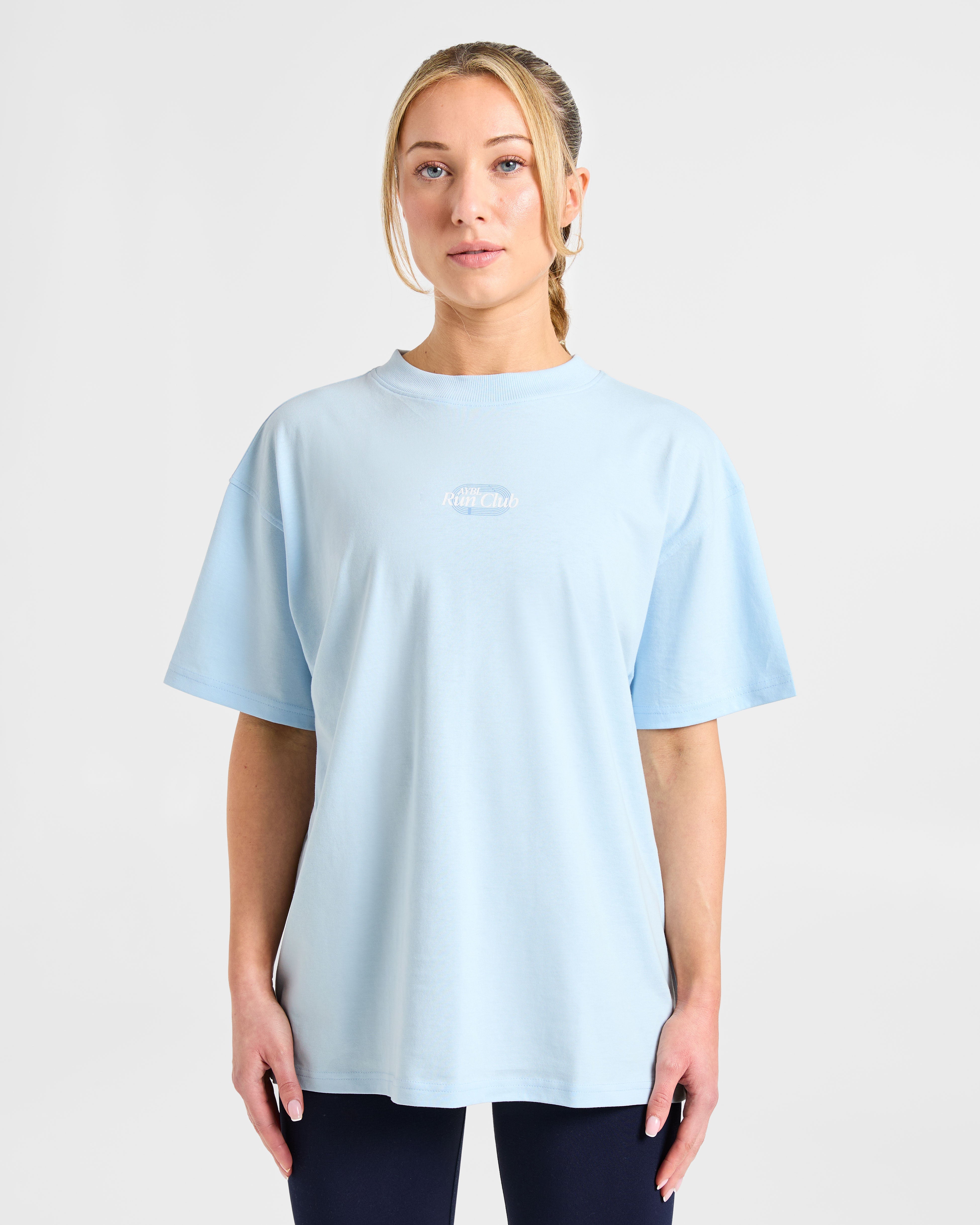 Run Club Oversized T Shirt - Blauw