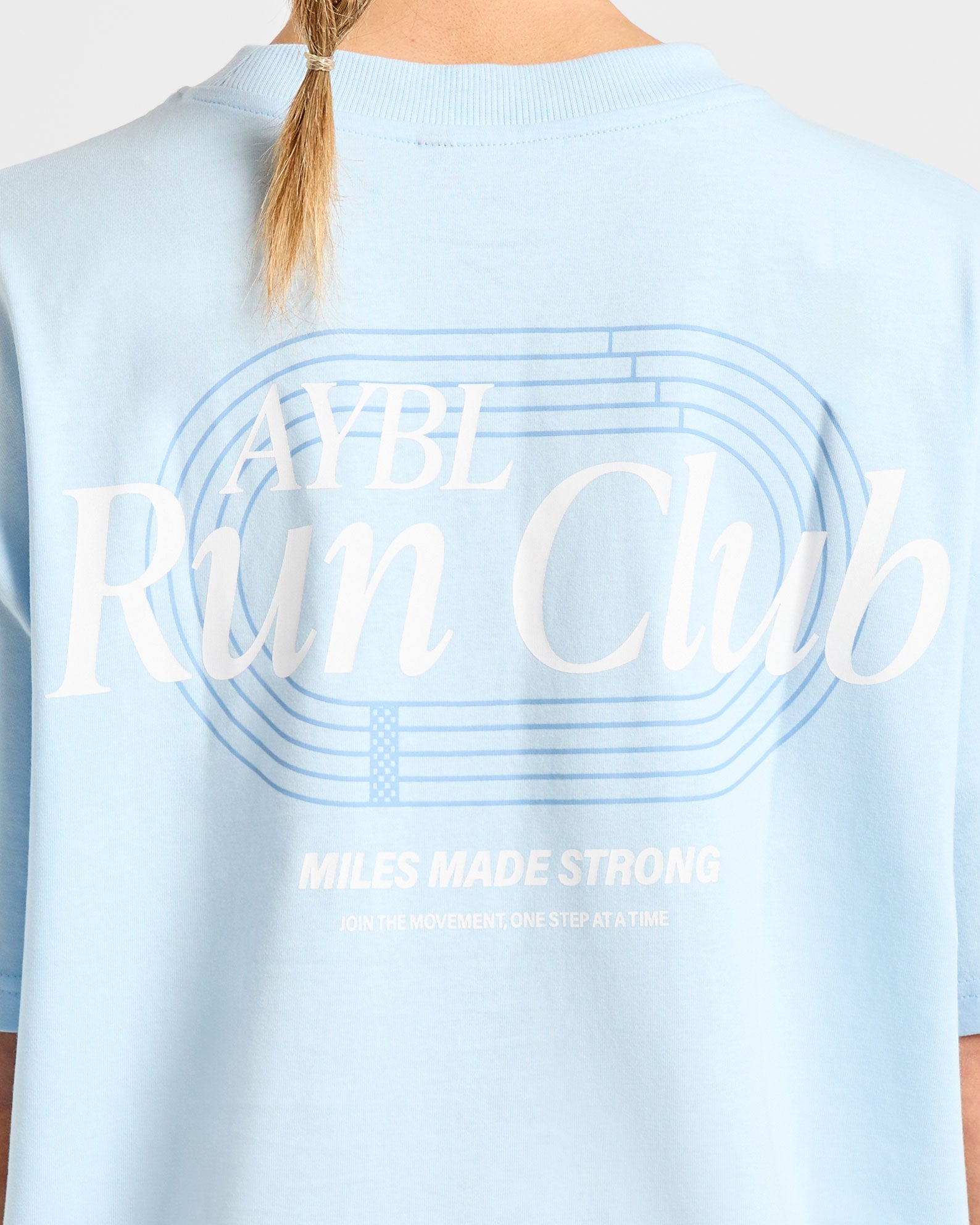 Run Club Oversized T Shirt - Blauw