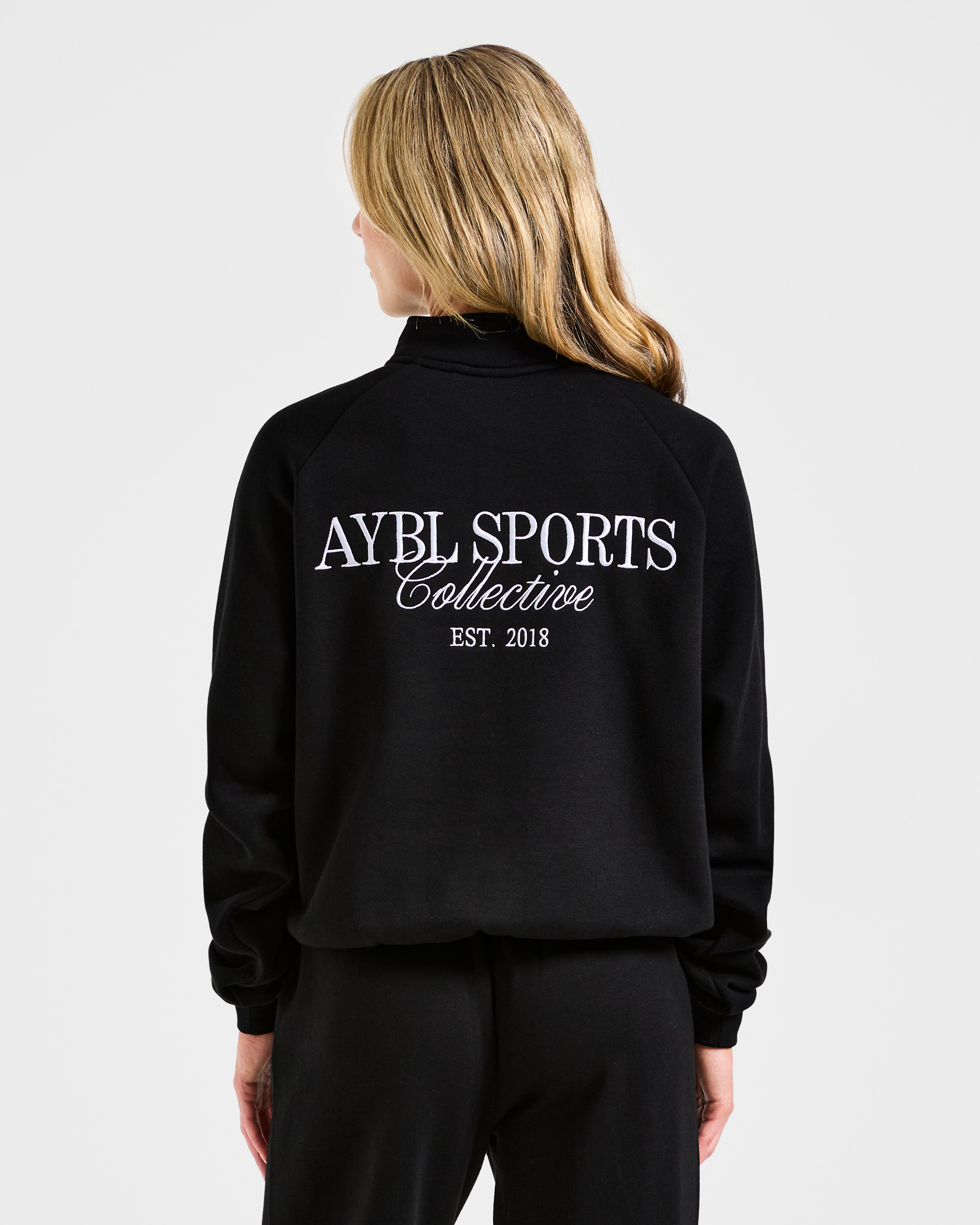 Sports Collective Oversized 1/4 Zip Pullover - Zwart
