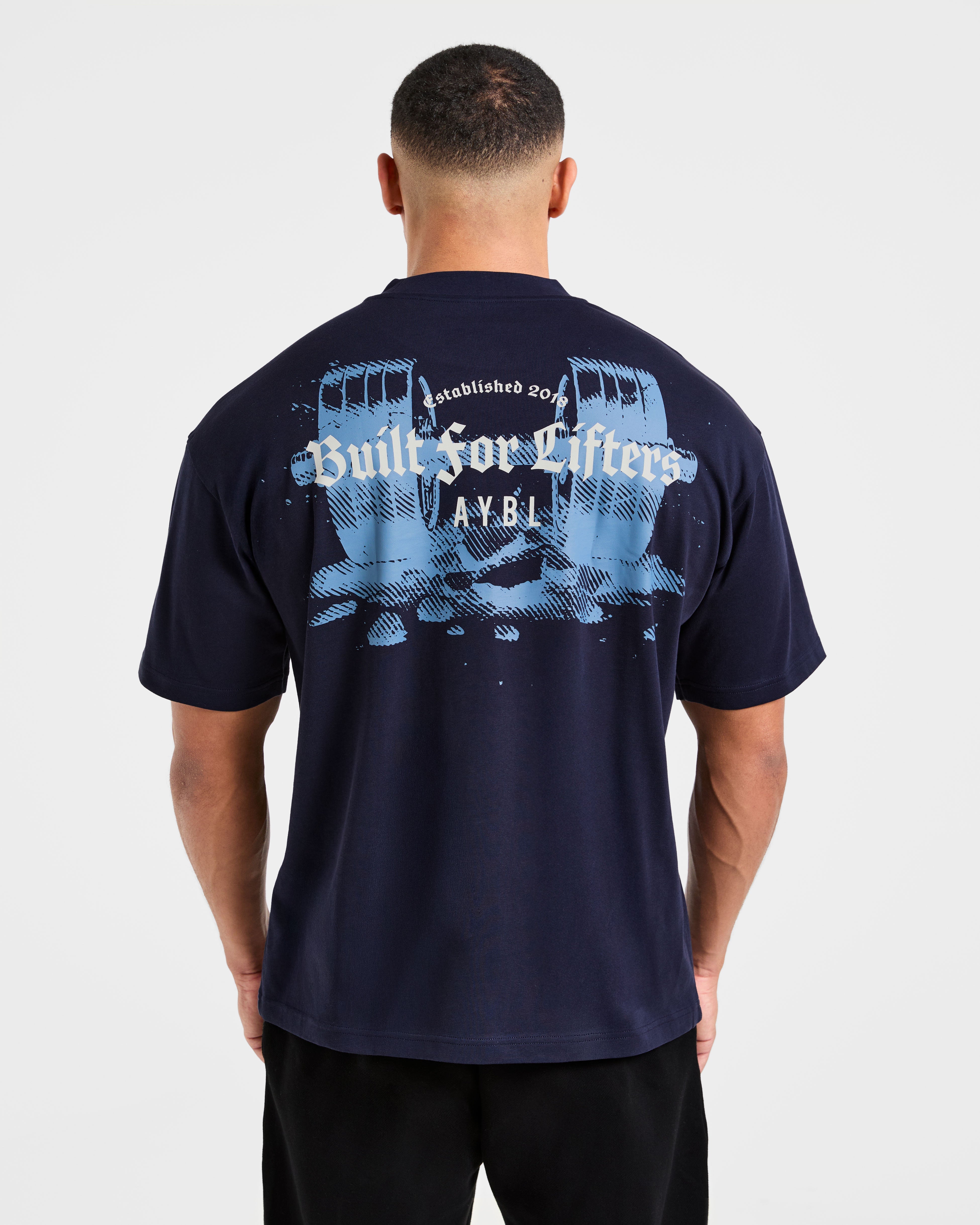 Built for Lifters Oversized T Shirt - Navy