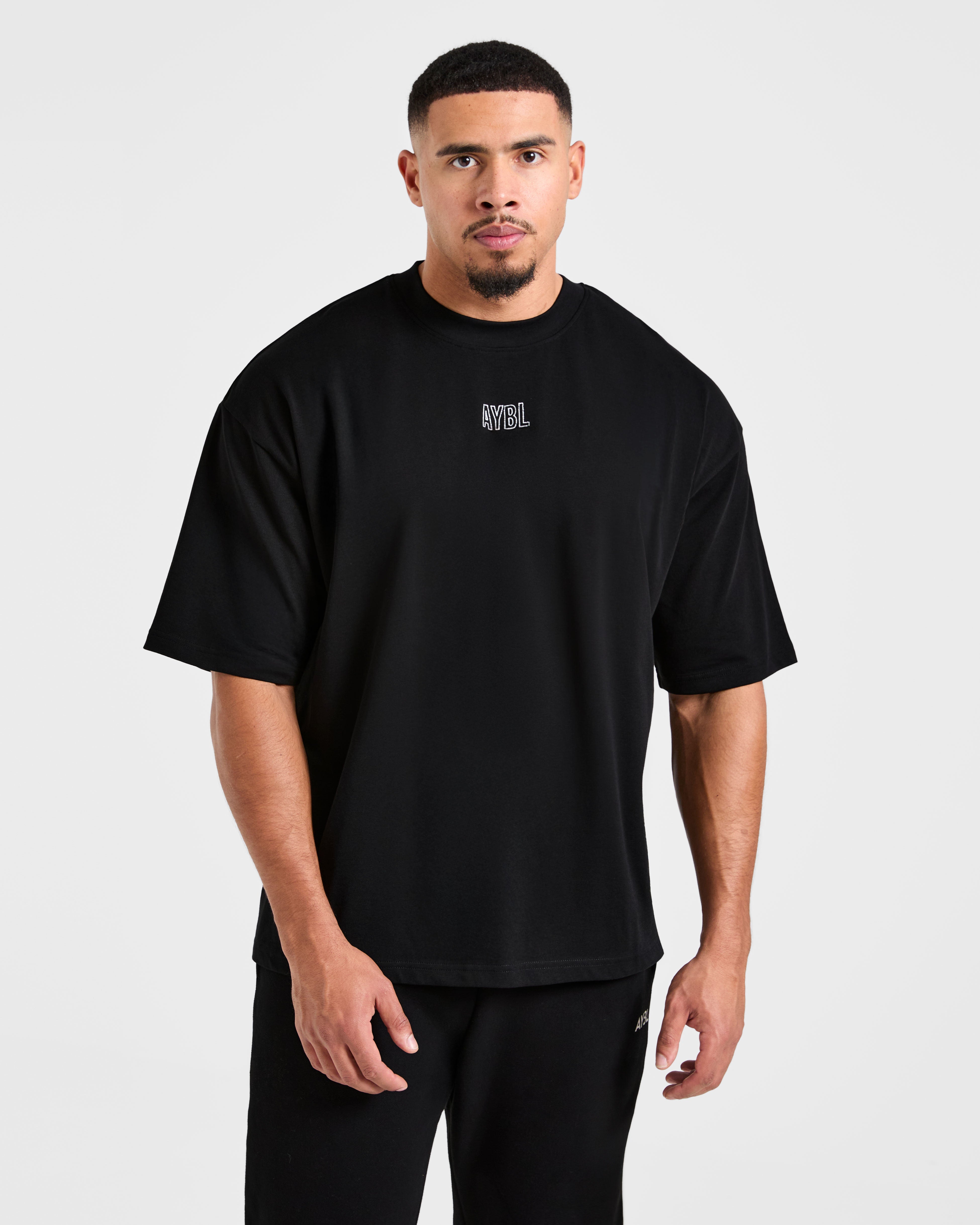 Doberman Strength Oversized T Shirt - Zwart/Rood