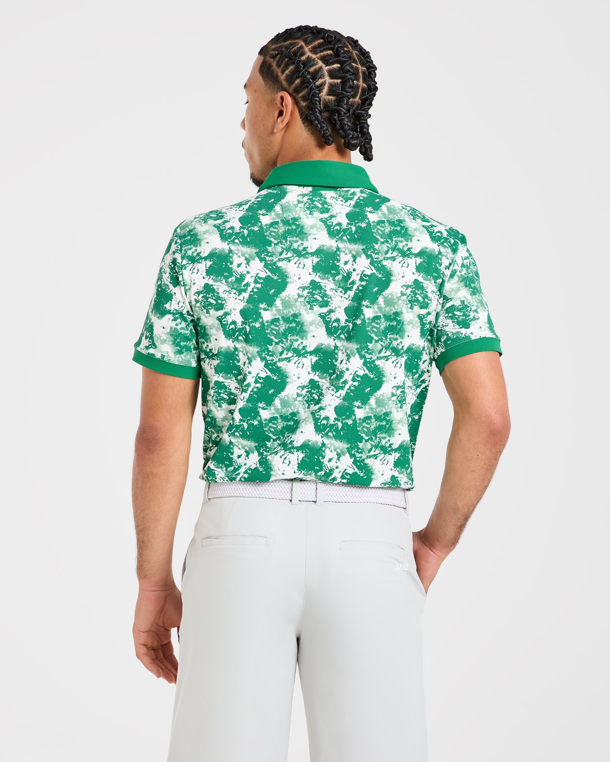 Precision Splatter Polo - Rye Groen/Crème