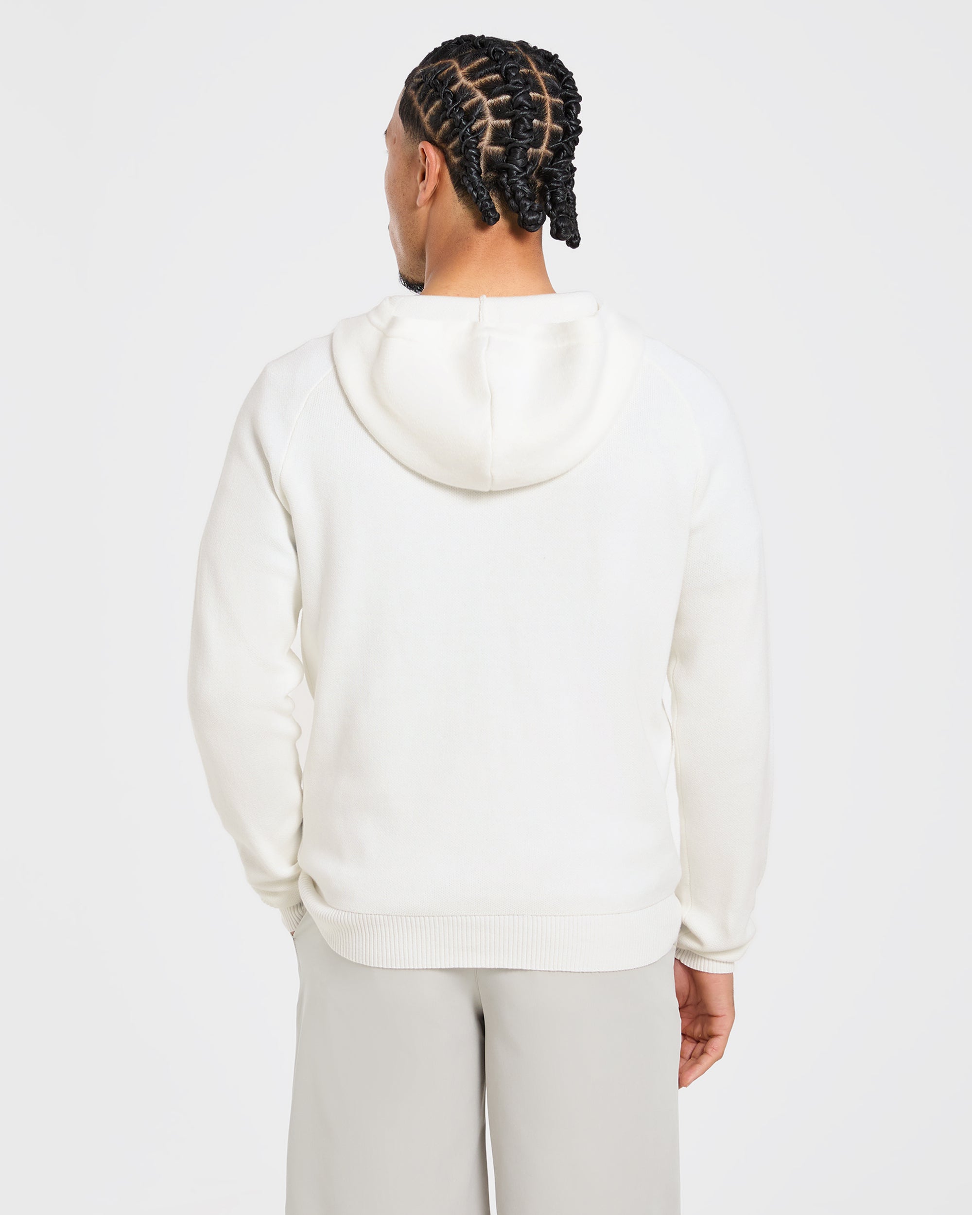 Golf Club Knitted Hoodie - Off Wit