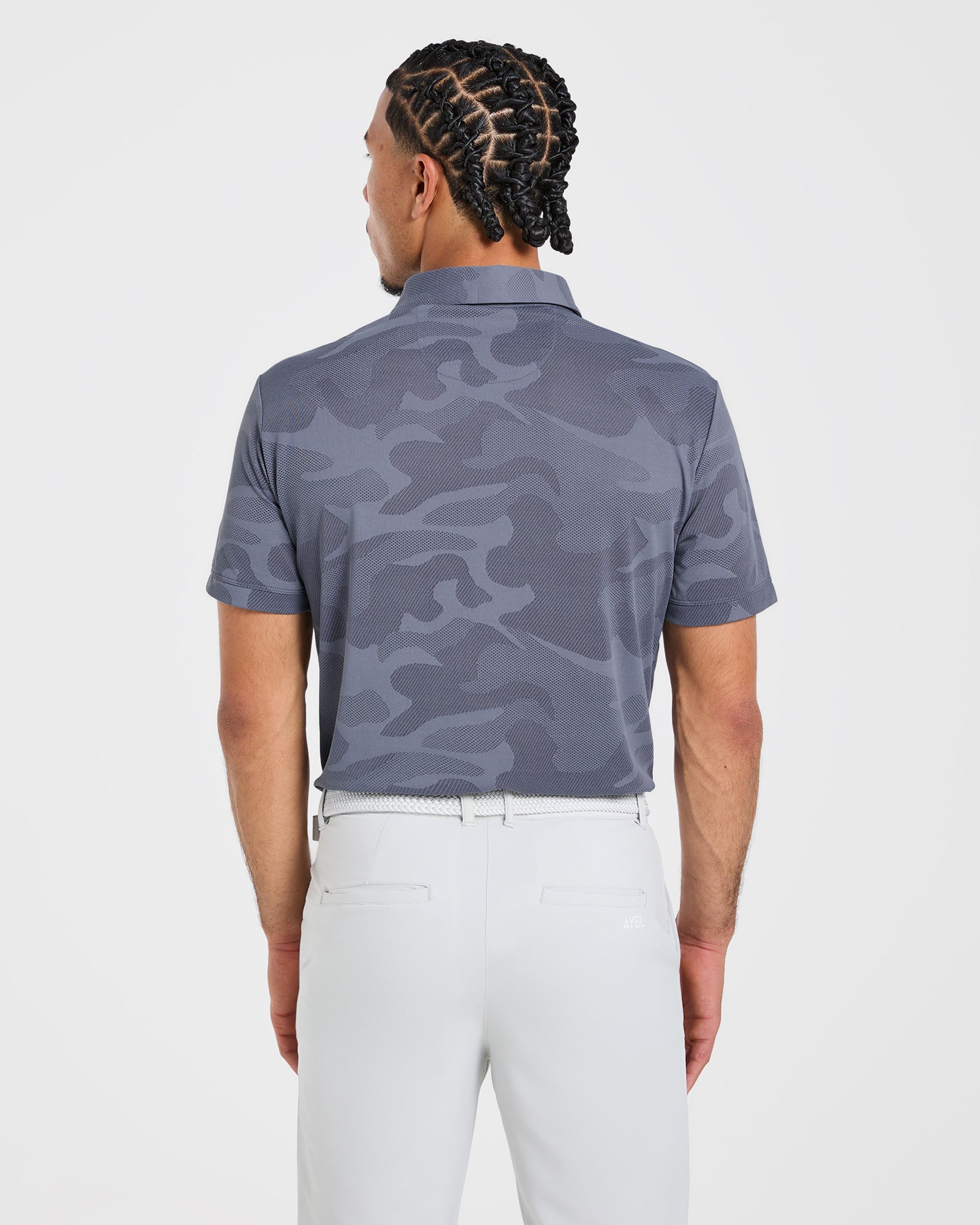Camo Polo - Slate Blau