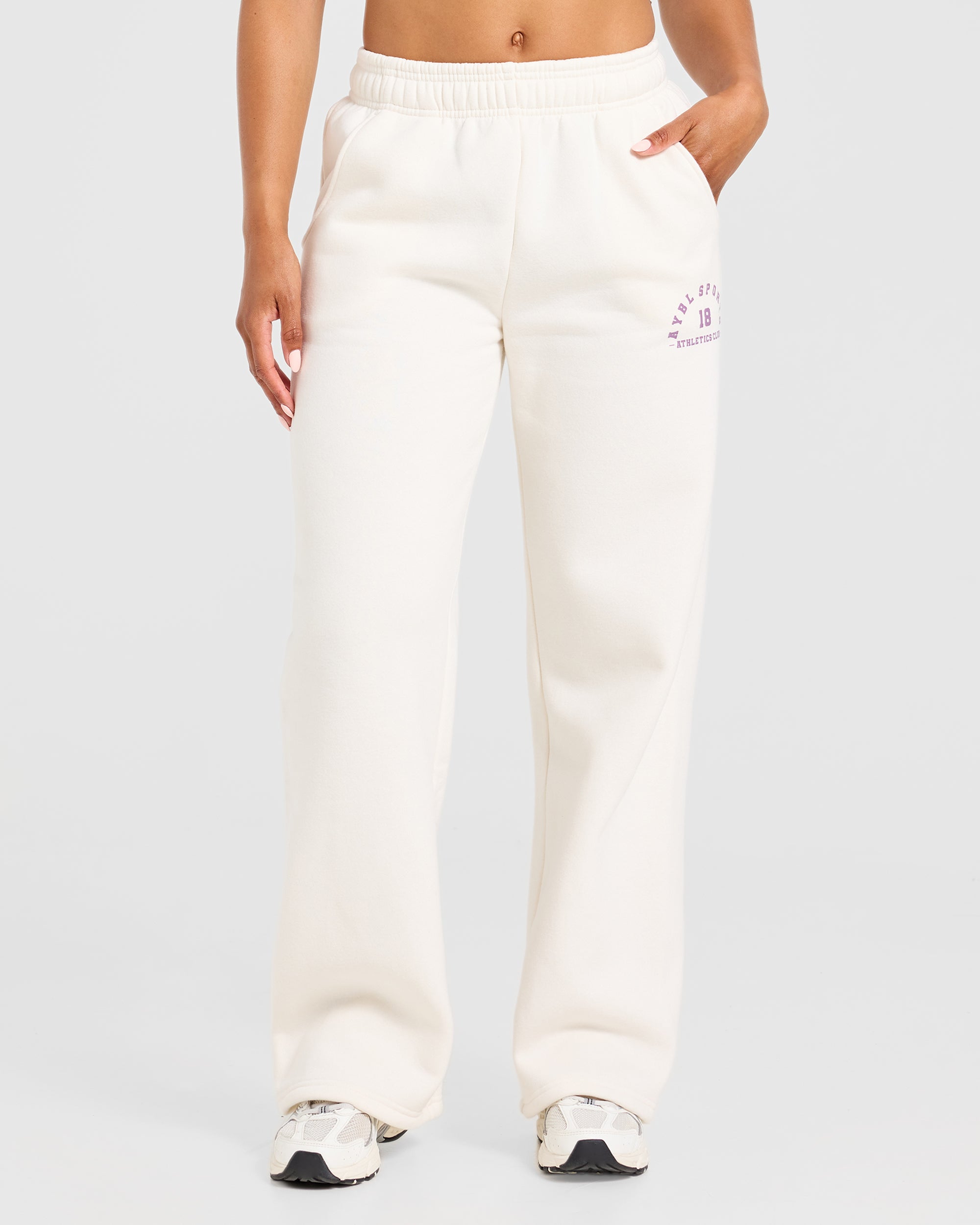 AYBL Sports 18 Oversized Straight Leg Joggers - Off Wit