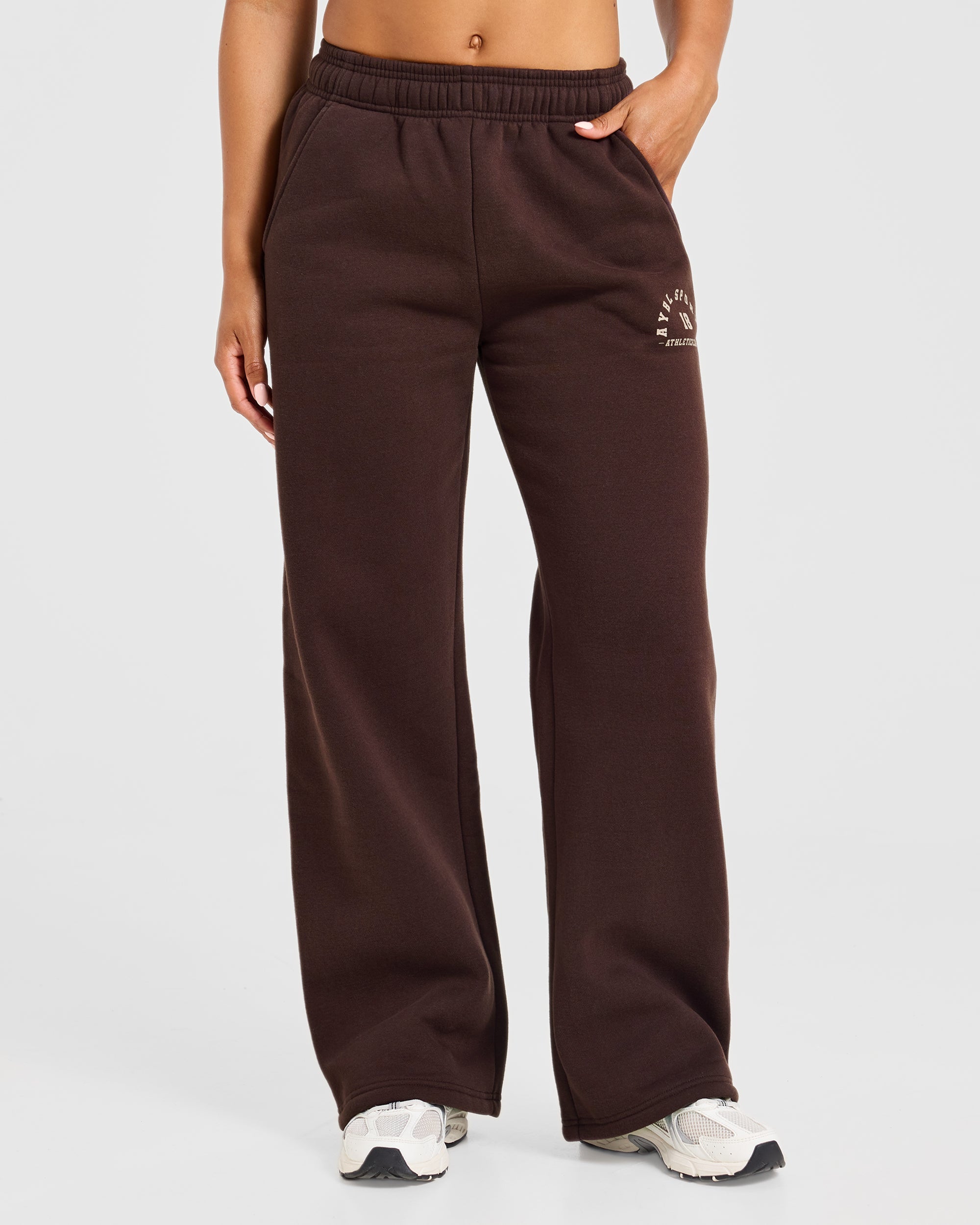 AYBL Sports 18 Oversized Straight Leg Joggers - Cocoa Bruin