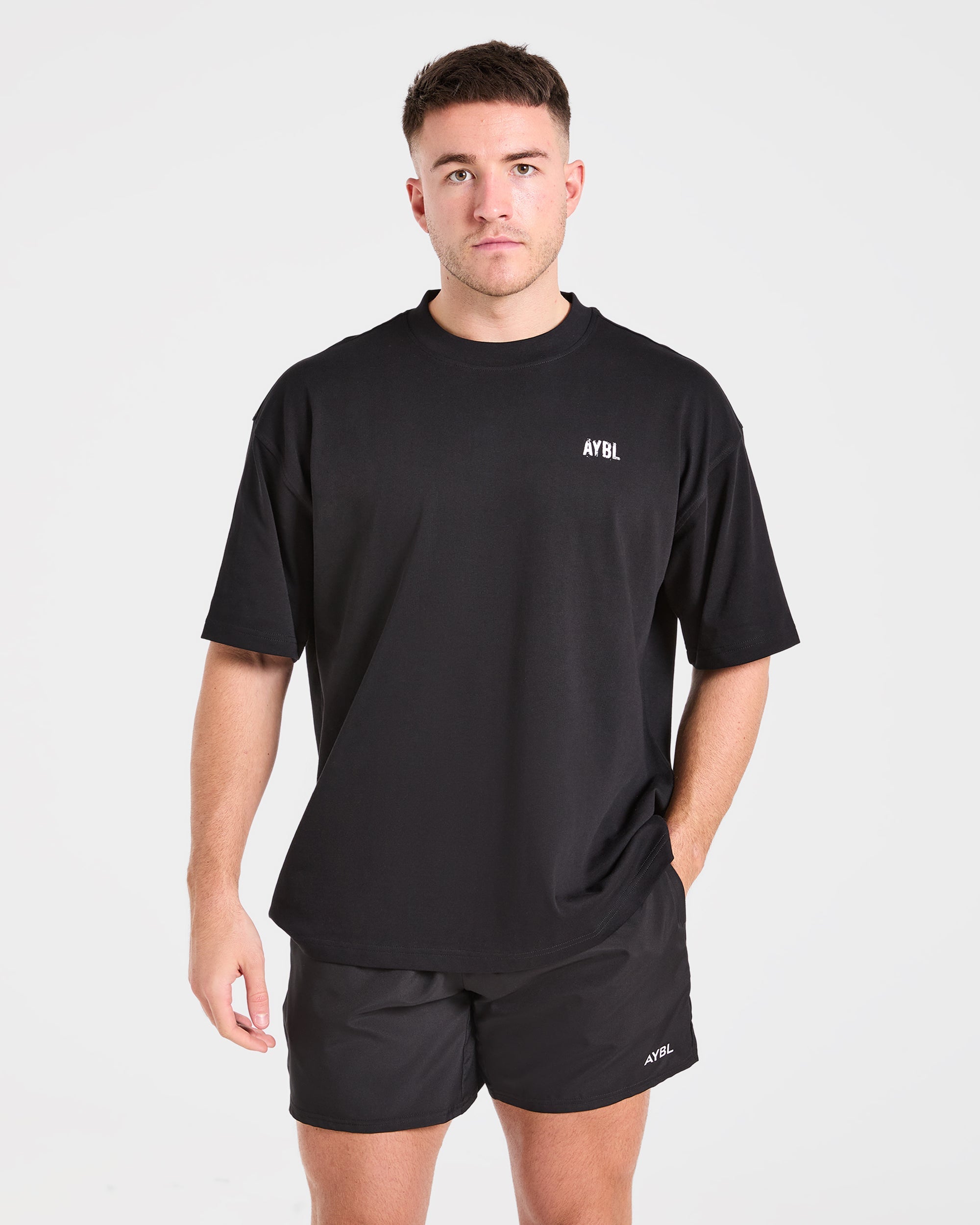Gym Chalk Oversized T Shirt - Zwart
