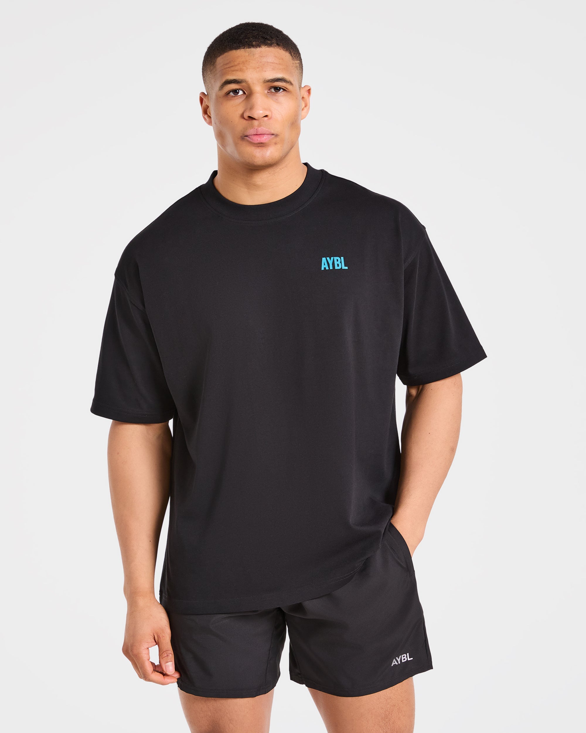 AYBL Iron Club Oversized T Shirt - Zwart