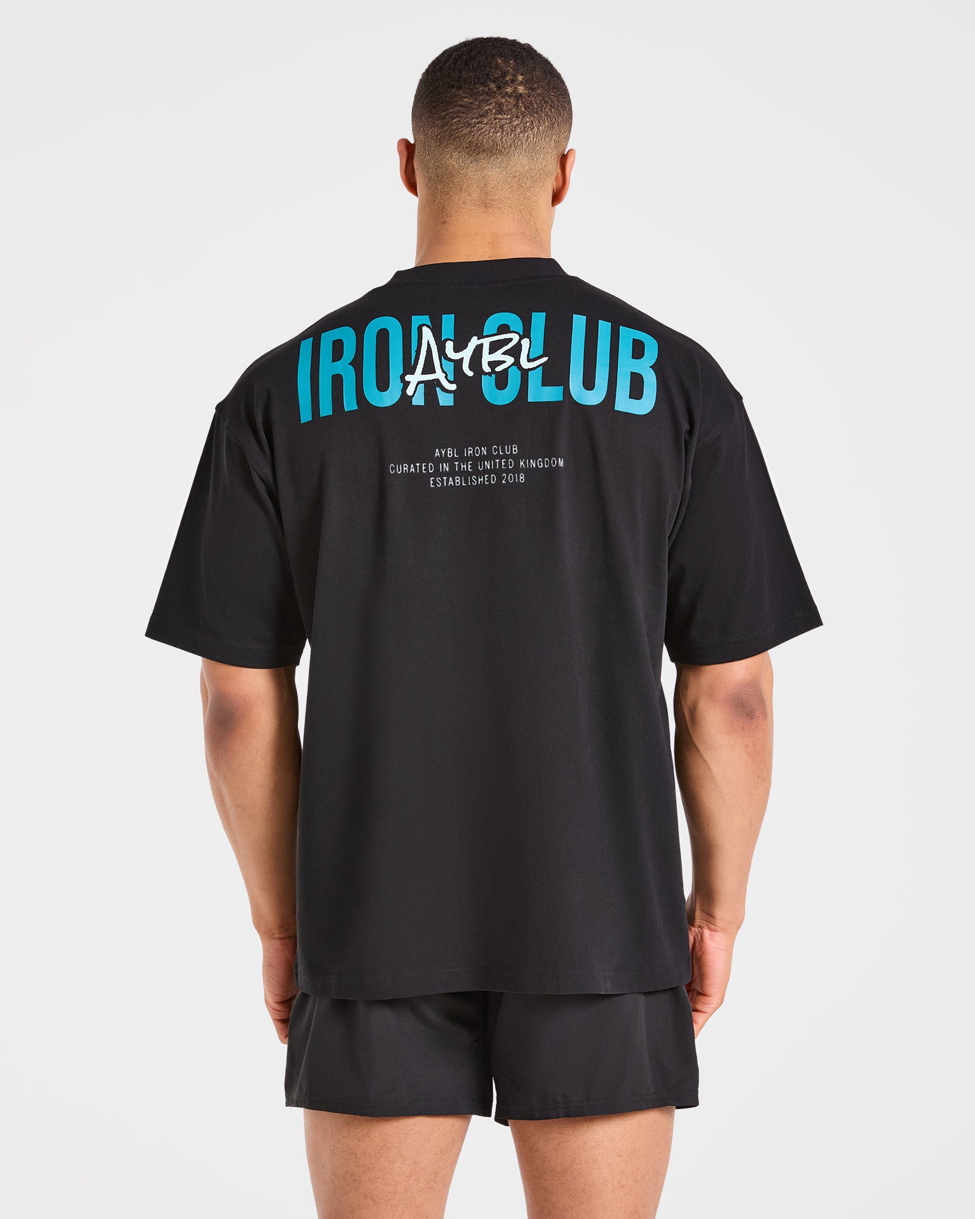 AYBL Iron Club Oversized T Shirt - Zwart