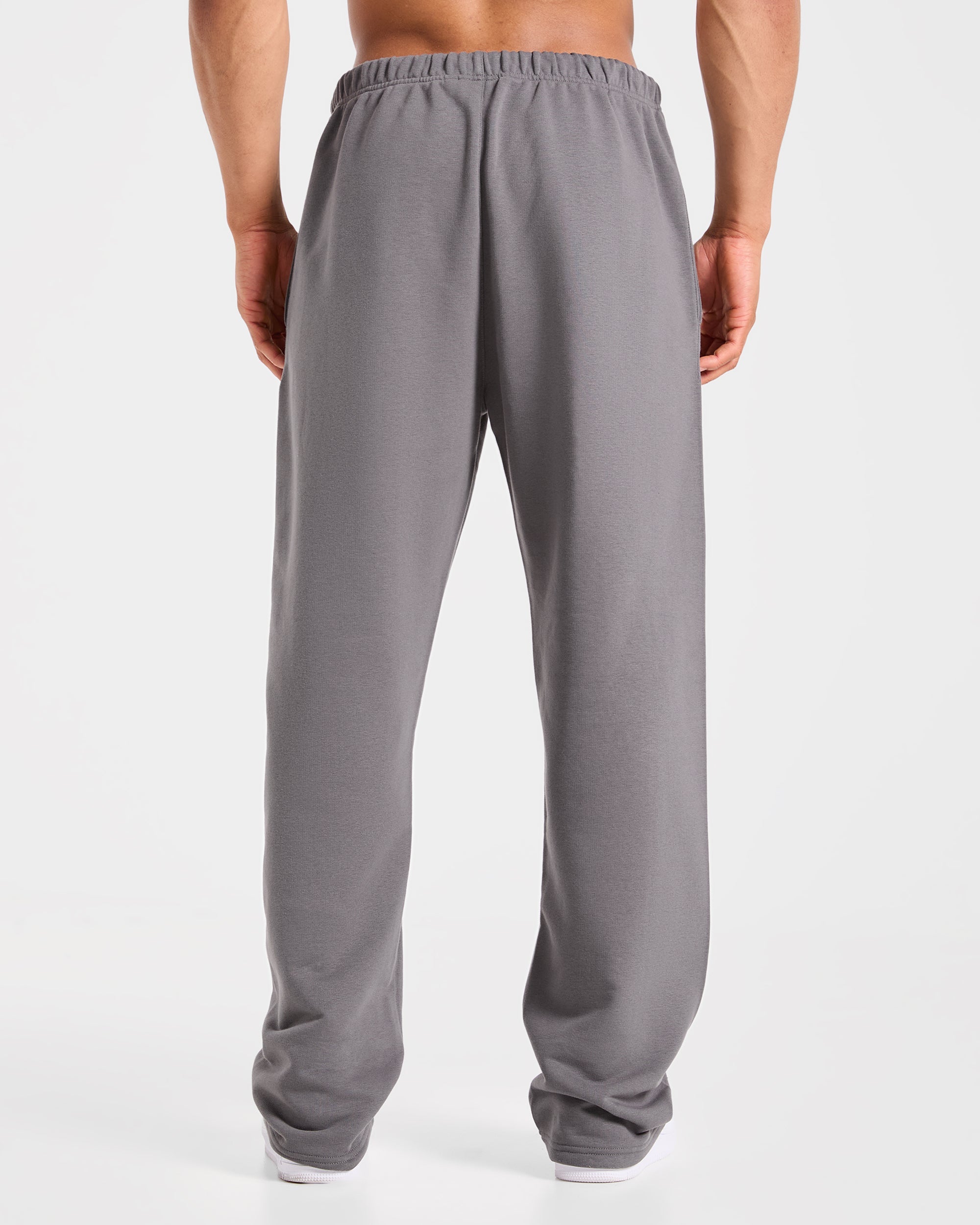 Strength Division Oversized Straight Leg Joggers - Charcoal/Rood