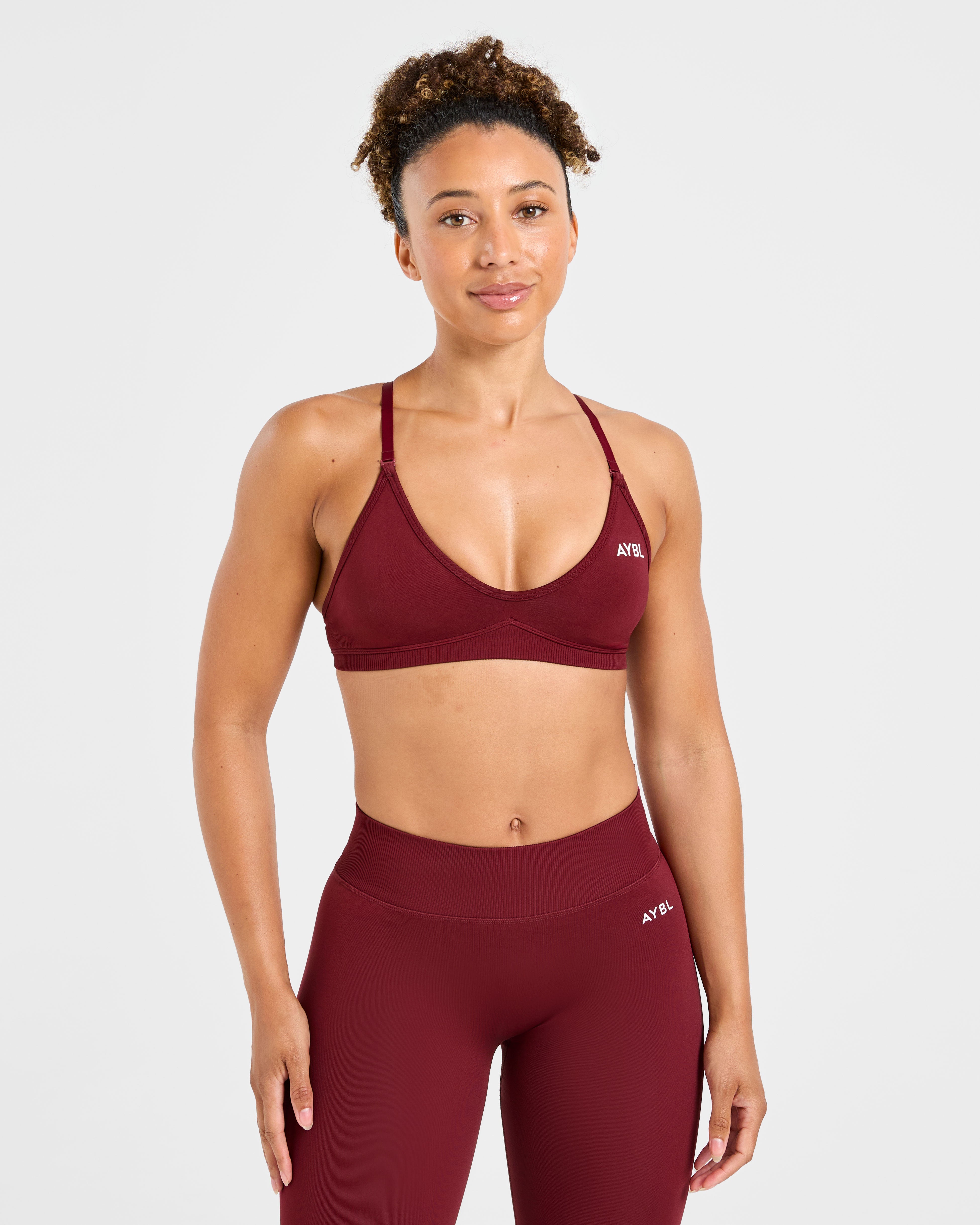 Adapt Seamless Strappy Sports Bra - Autumn Rood