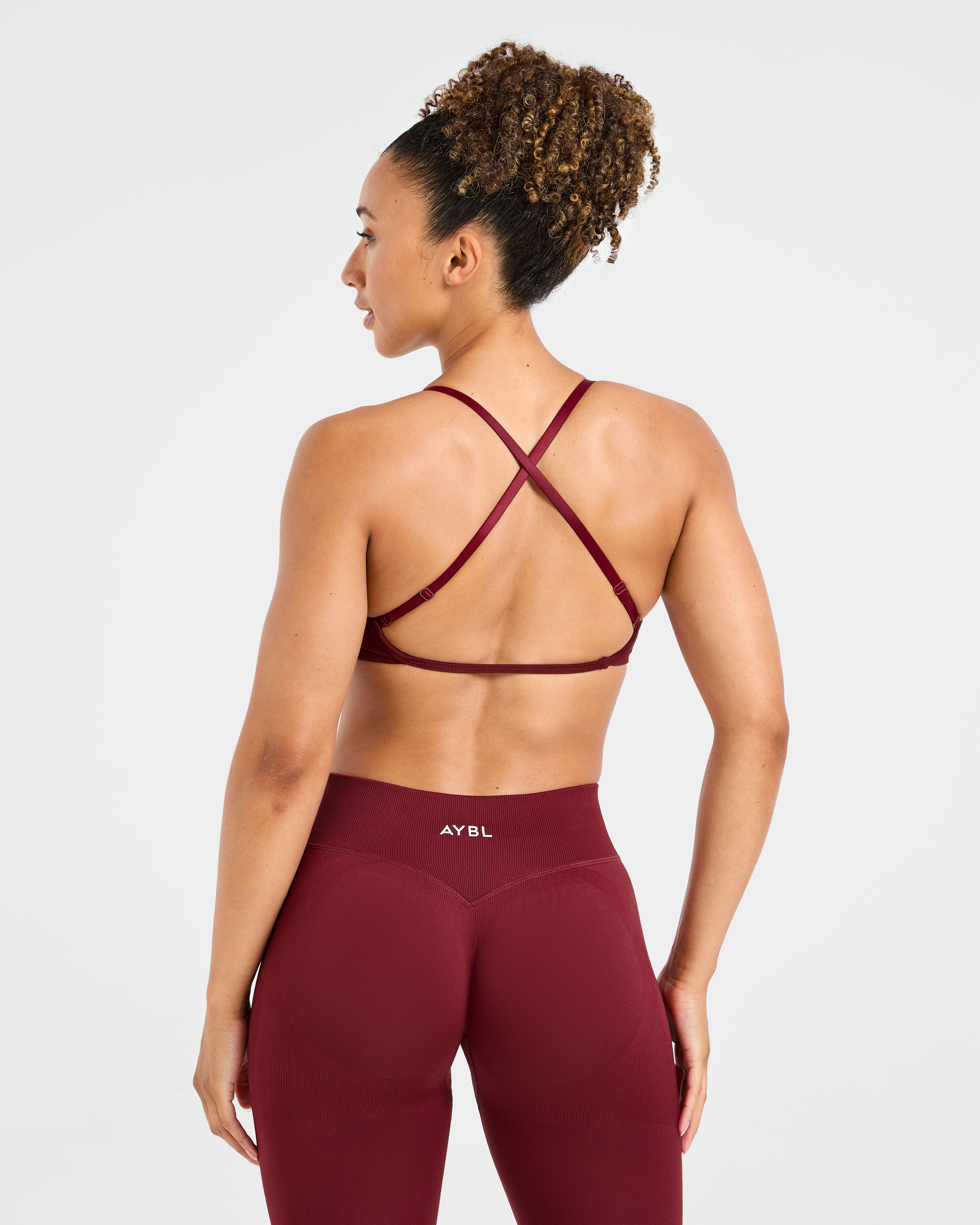 Adapt Seamless Strappy Sports Bra - Autumn Rood