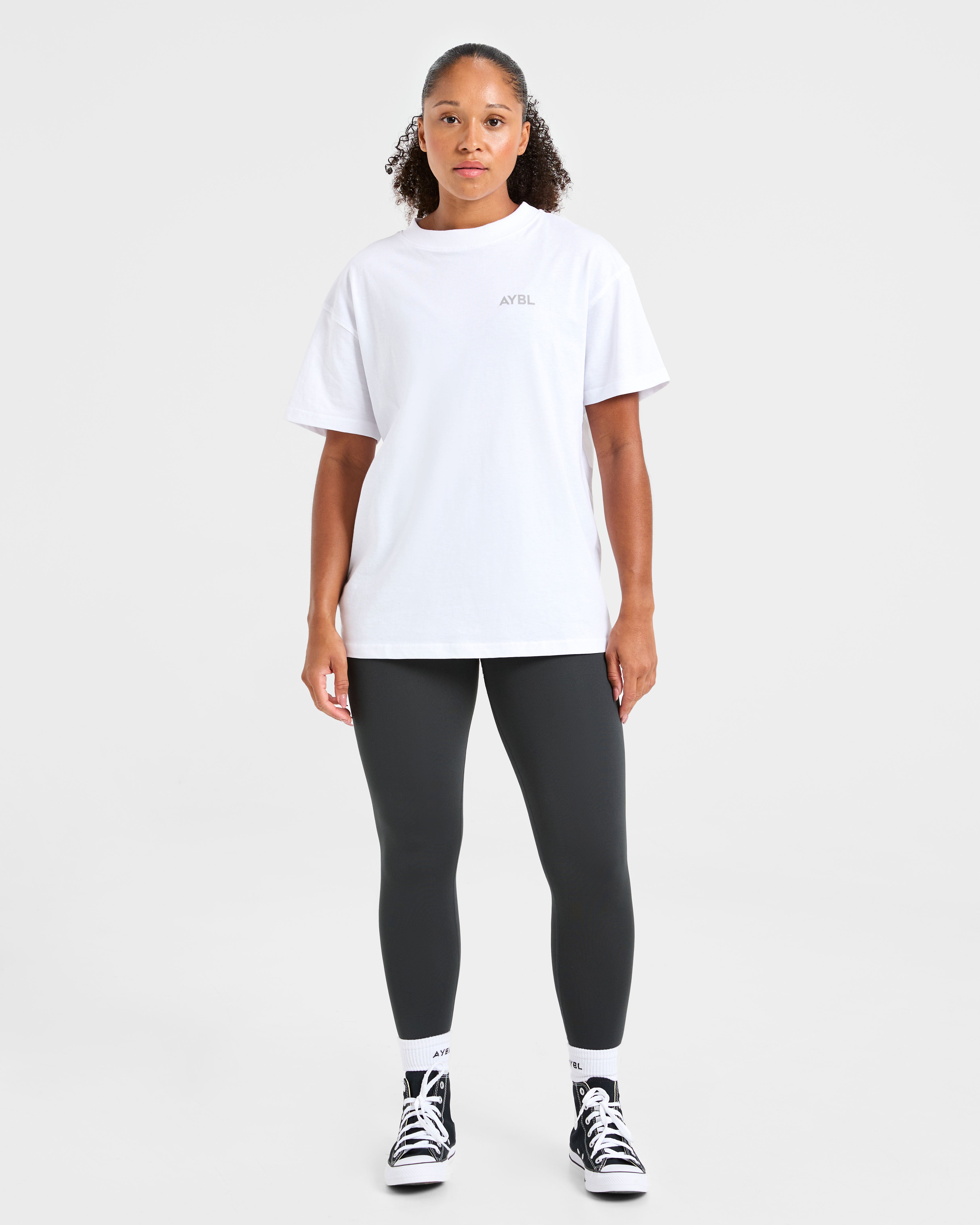 Lift Graphic Oversized T Shirt - Wit