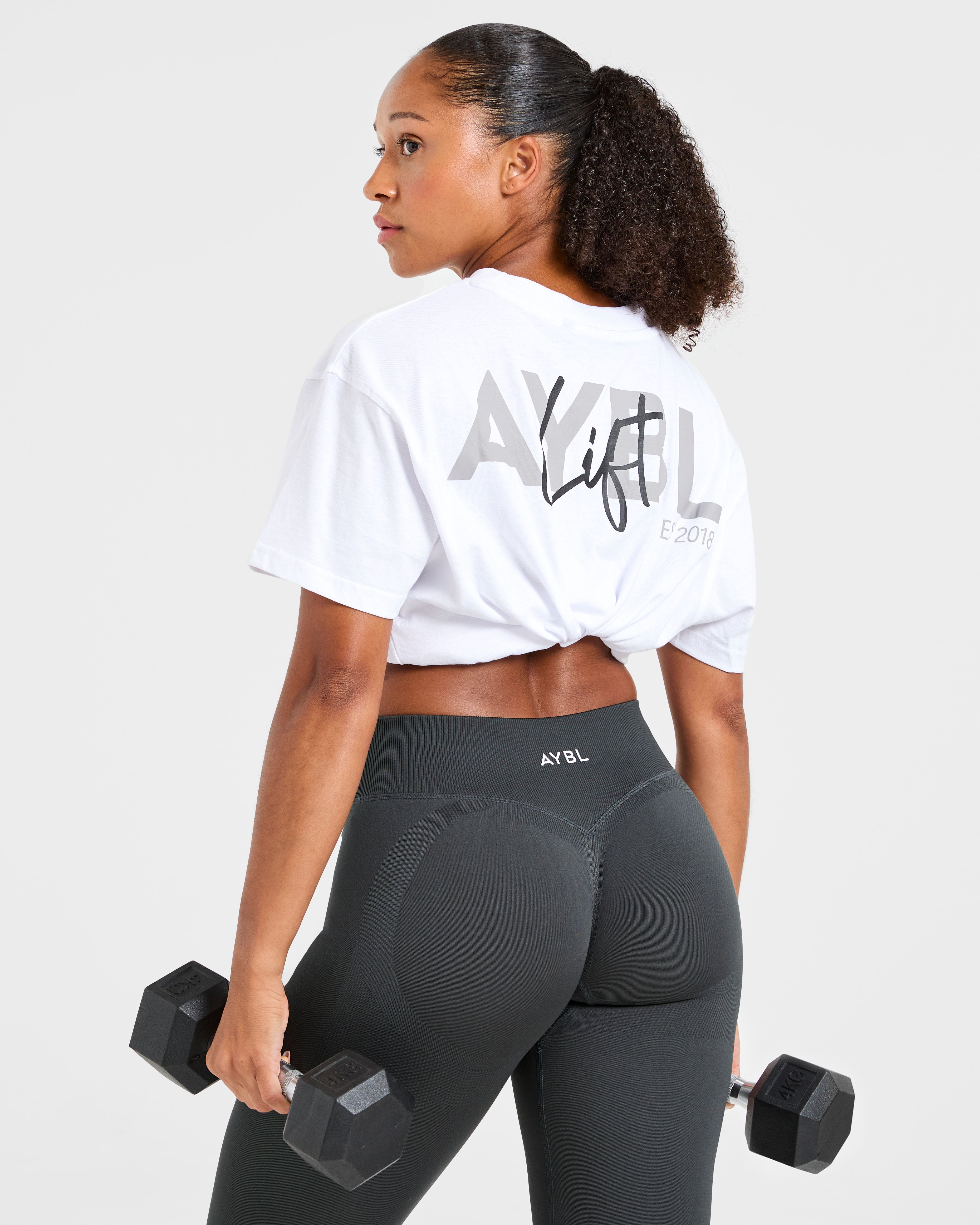 Lift Graphic Oversized T Shirt - Wit
