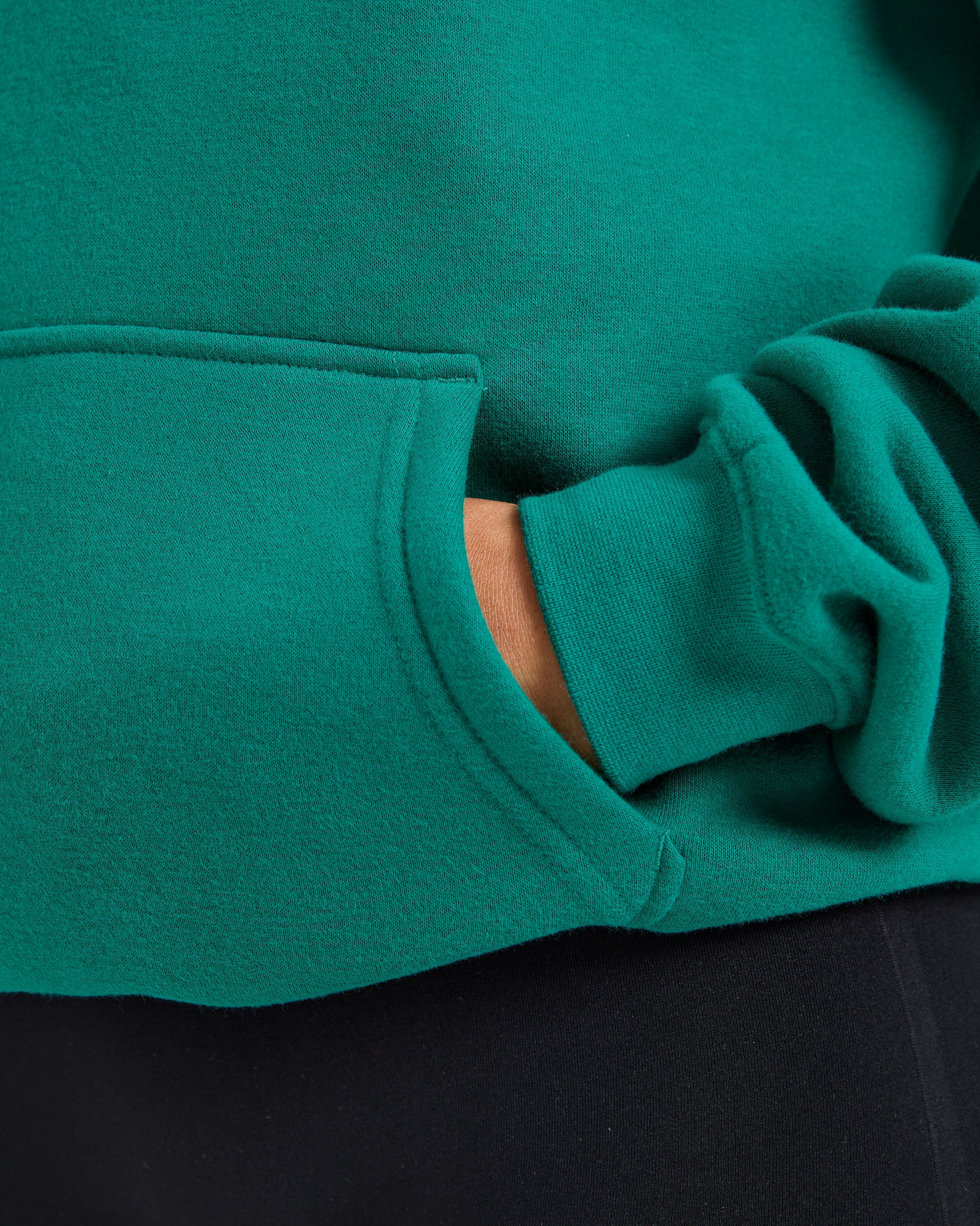 Script Embroidered Oversized Hoodie - Sports Groen