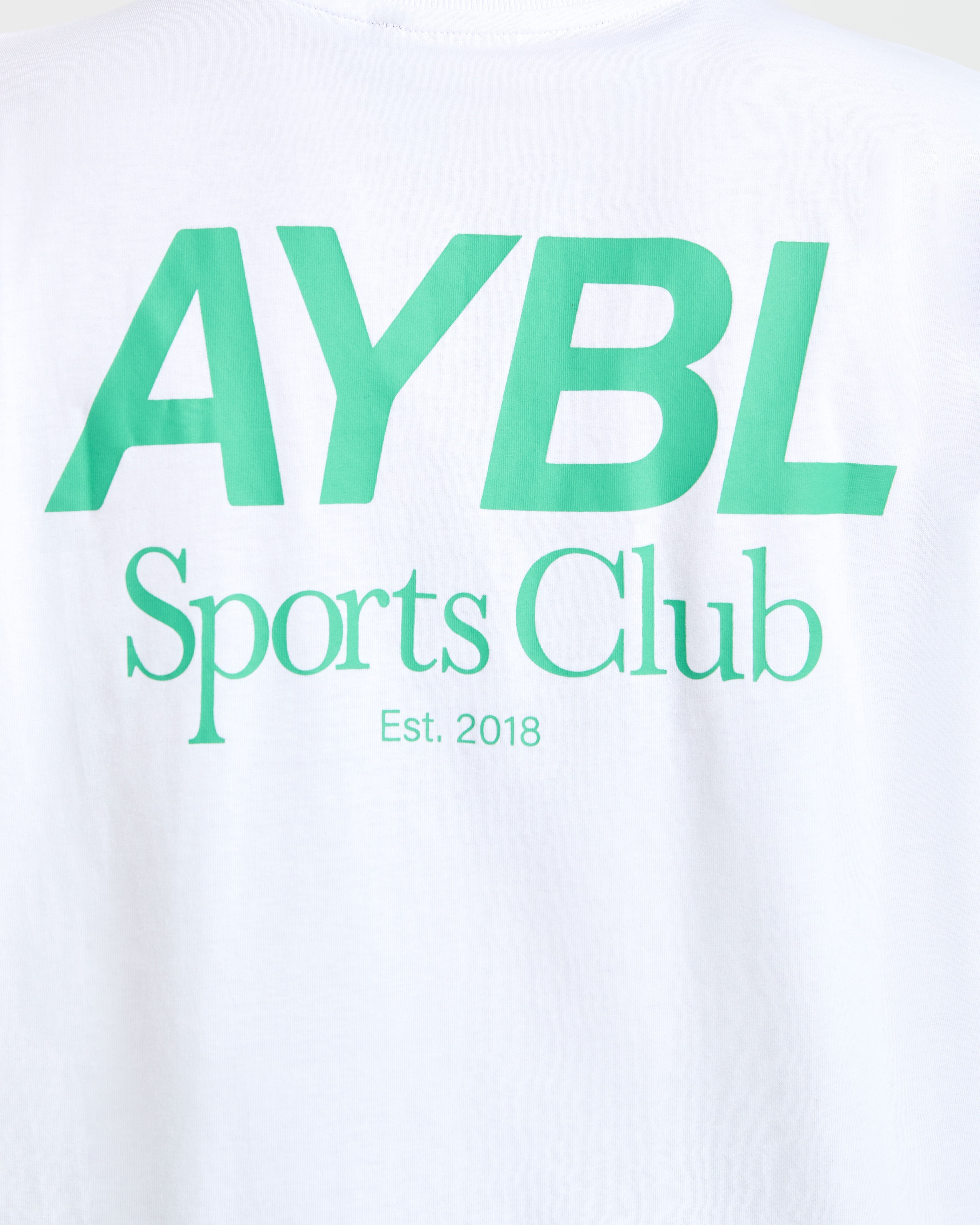 AYBL Sports Club Oversized T Shirt - Wit/Racing Groen
