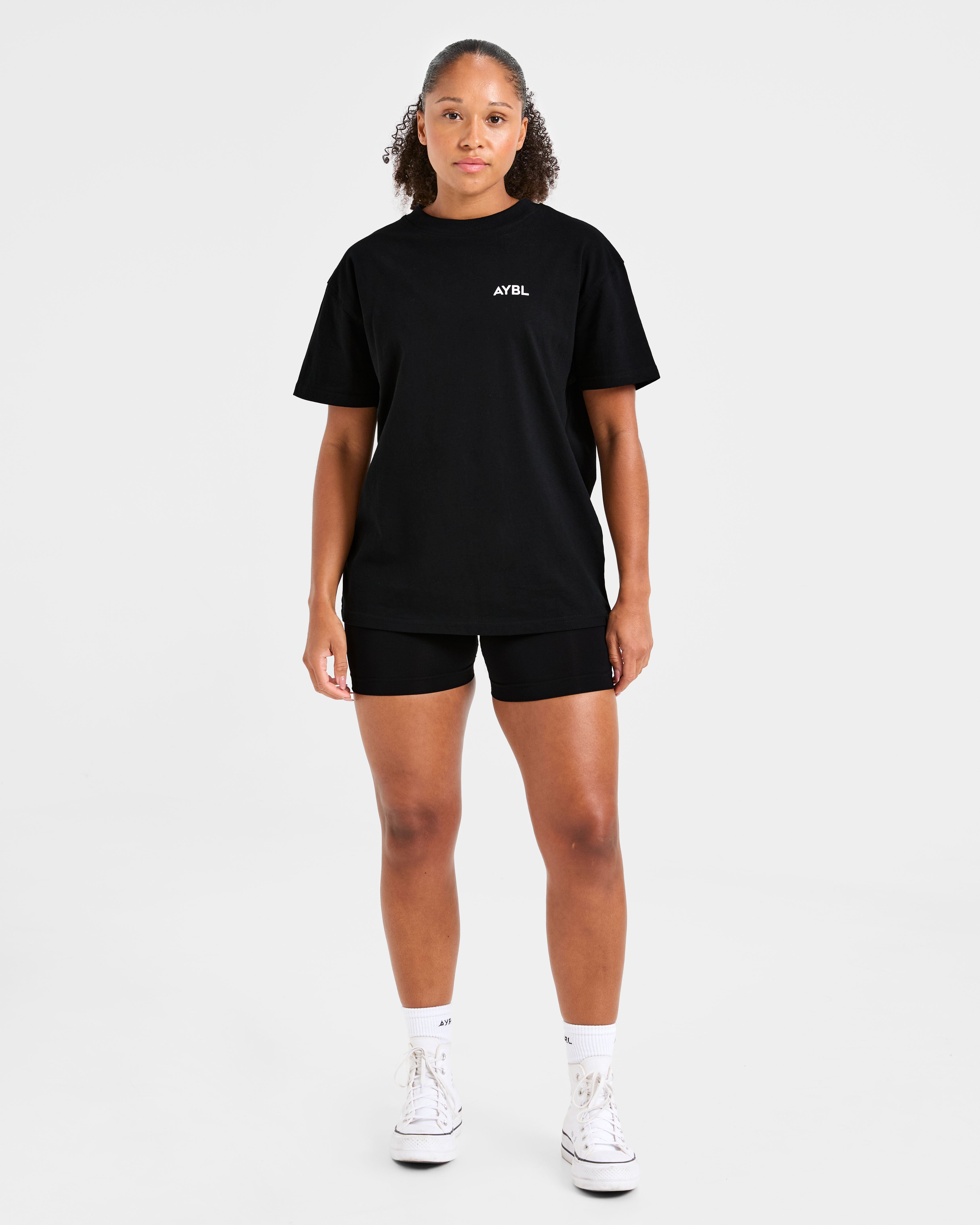 Lift Graphic Oversized T Shirt - Zwart