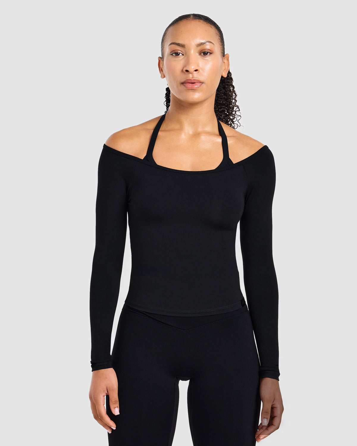 Ease Off The Shoulder Top - Zwart