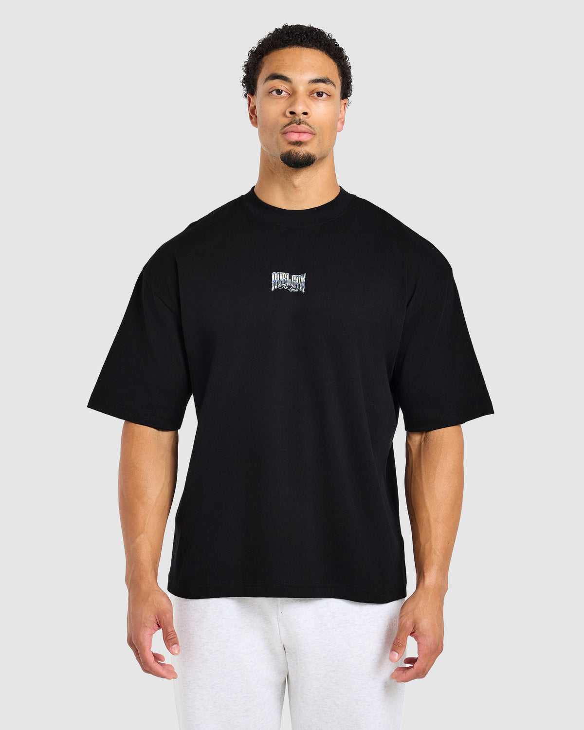 Anime Deadlift Dept Oversized T Shirt - Zwart/Geel