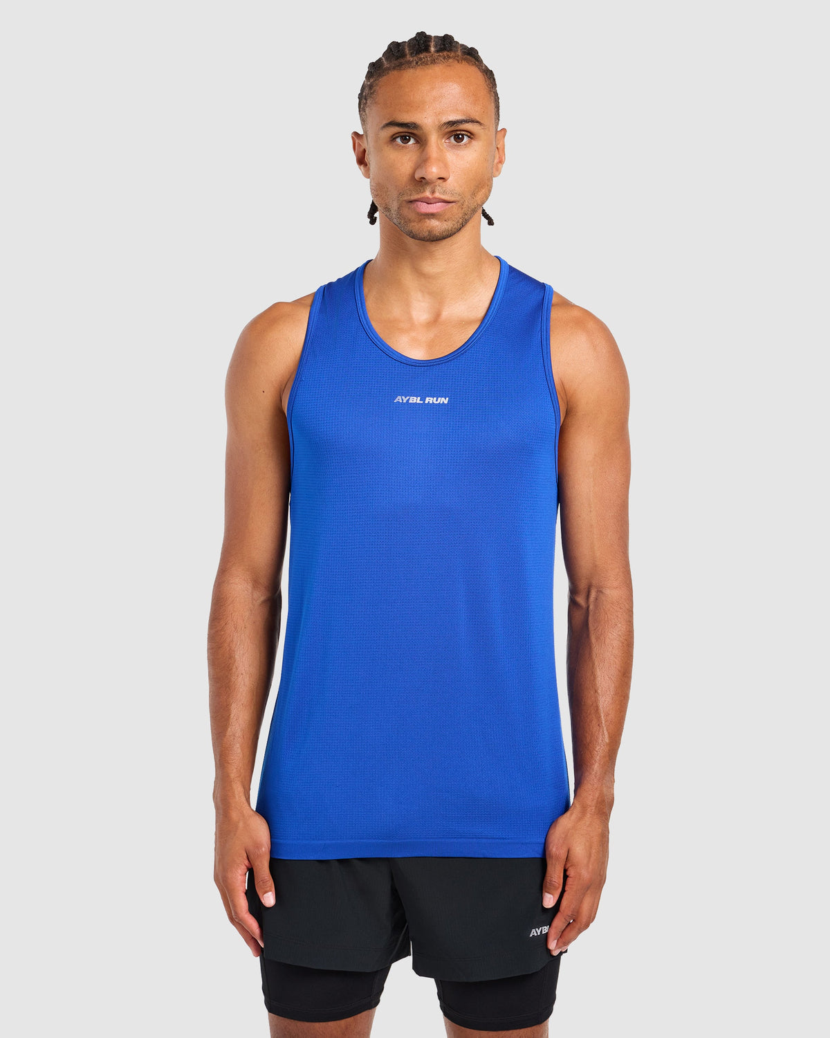 Run Seamless Tank - Neon Cobalt