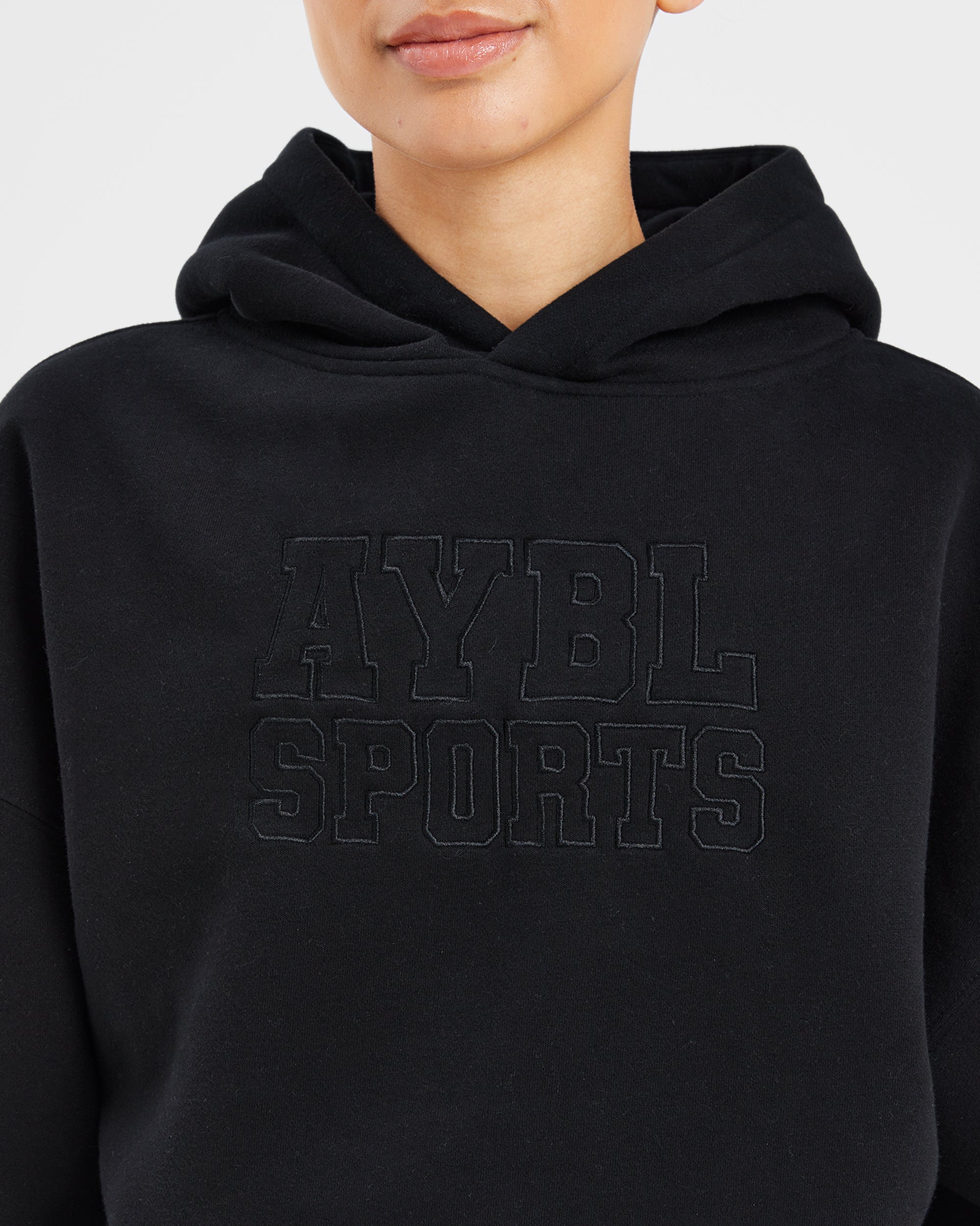 Sport Outline Oversized Hoodie - Zwart
