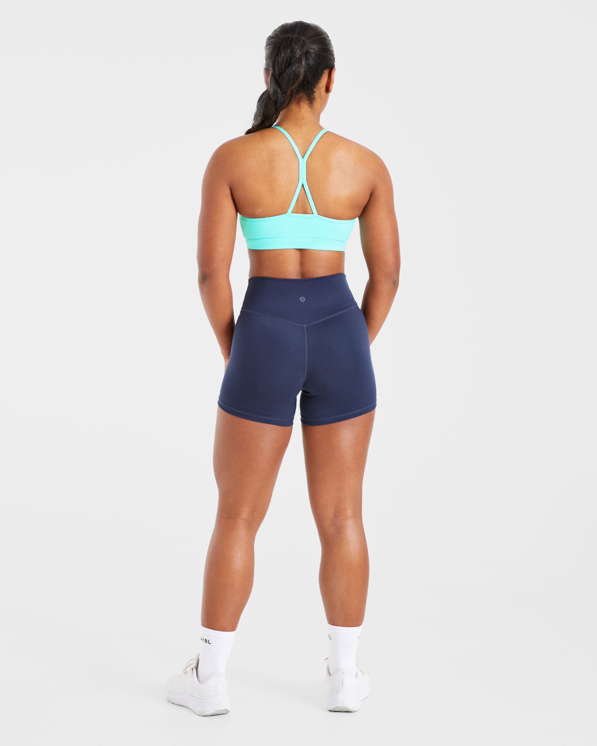 Essential Ruched Sports Bra - Aqua Blauw