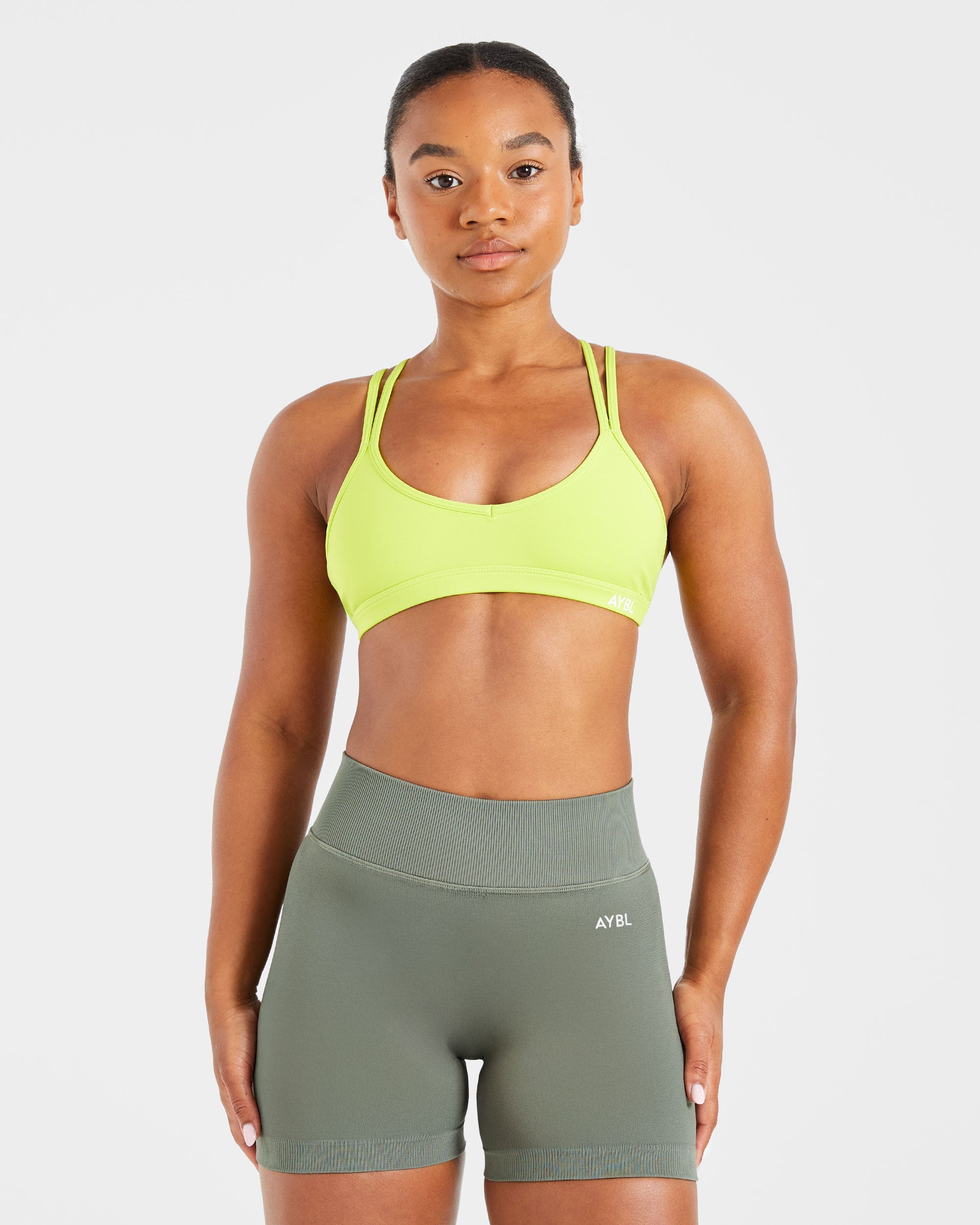 Essential Strappy Sports Bra - Lime Punch