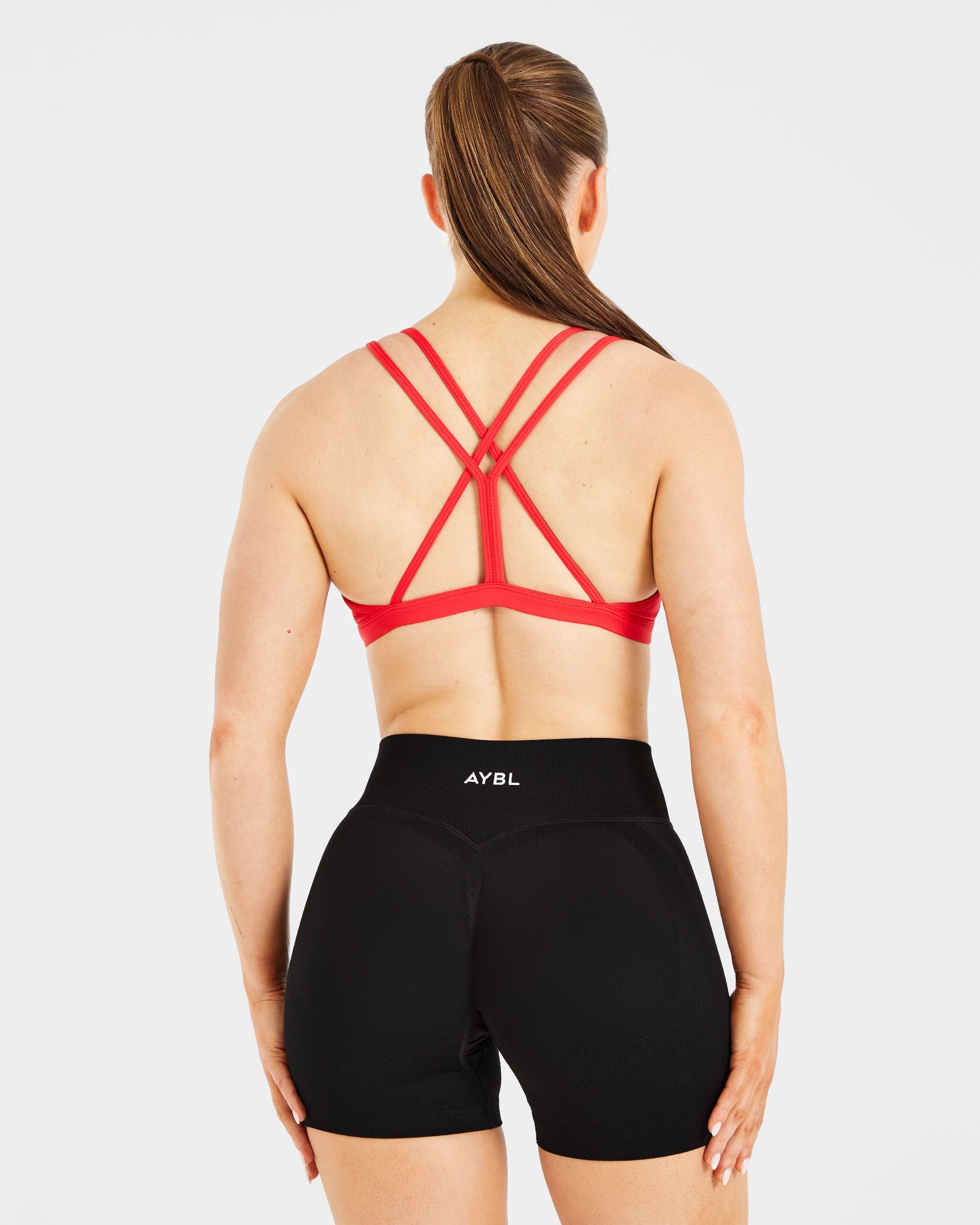 Essential Strappy Sports Bra - True Rood