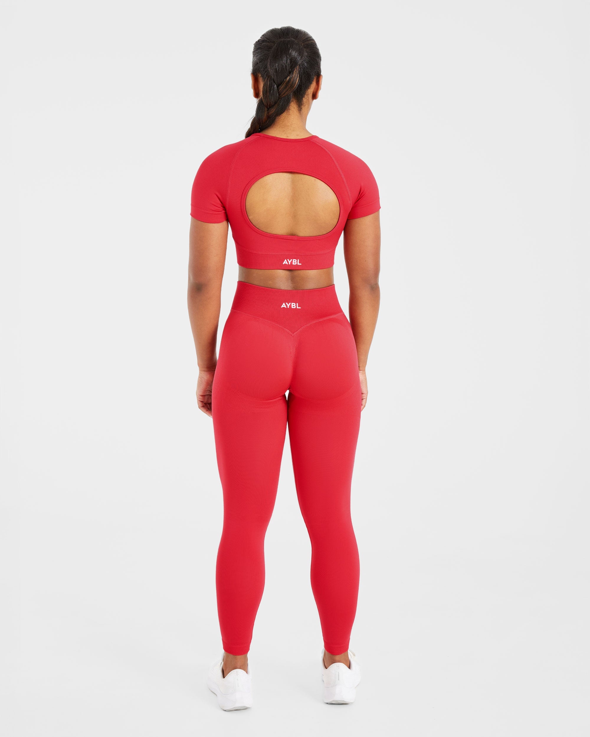 Adapt Seamless Crop Top - Salsa Rood