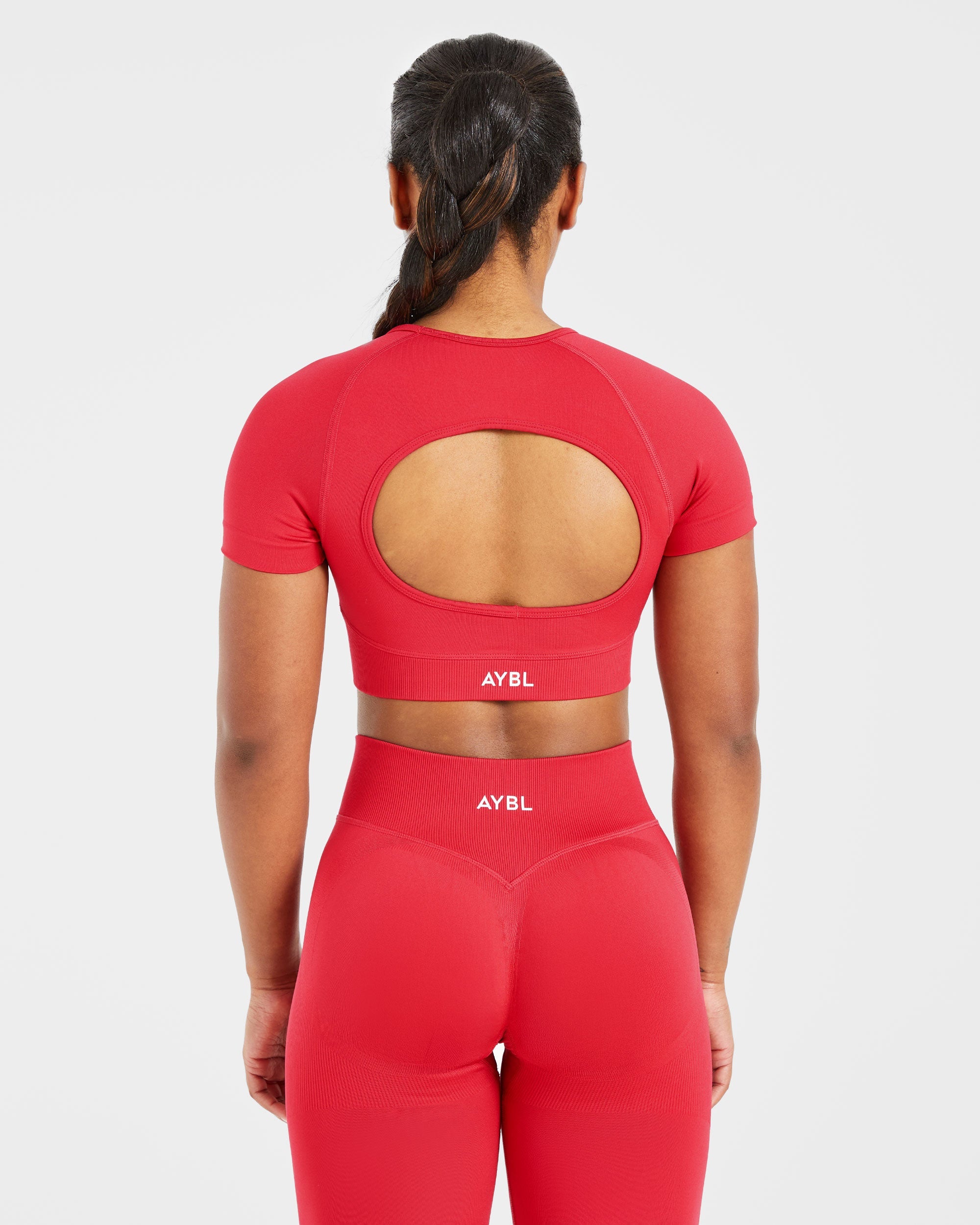 Adapt Seamless Crop Top - Salsa Rood