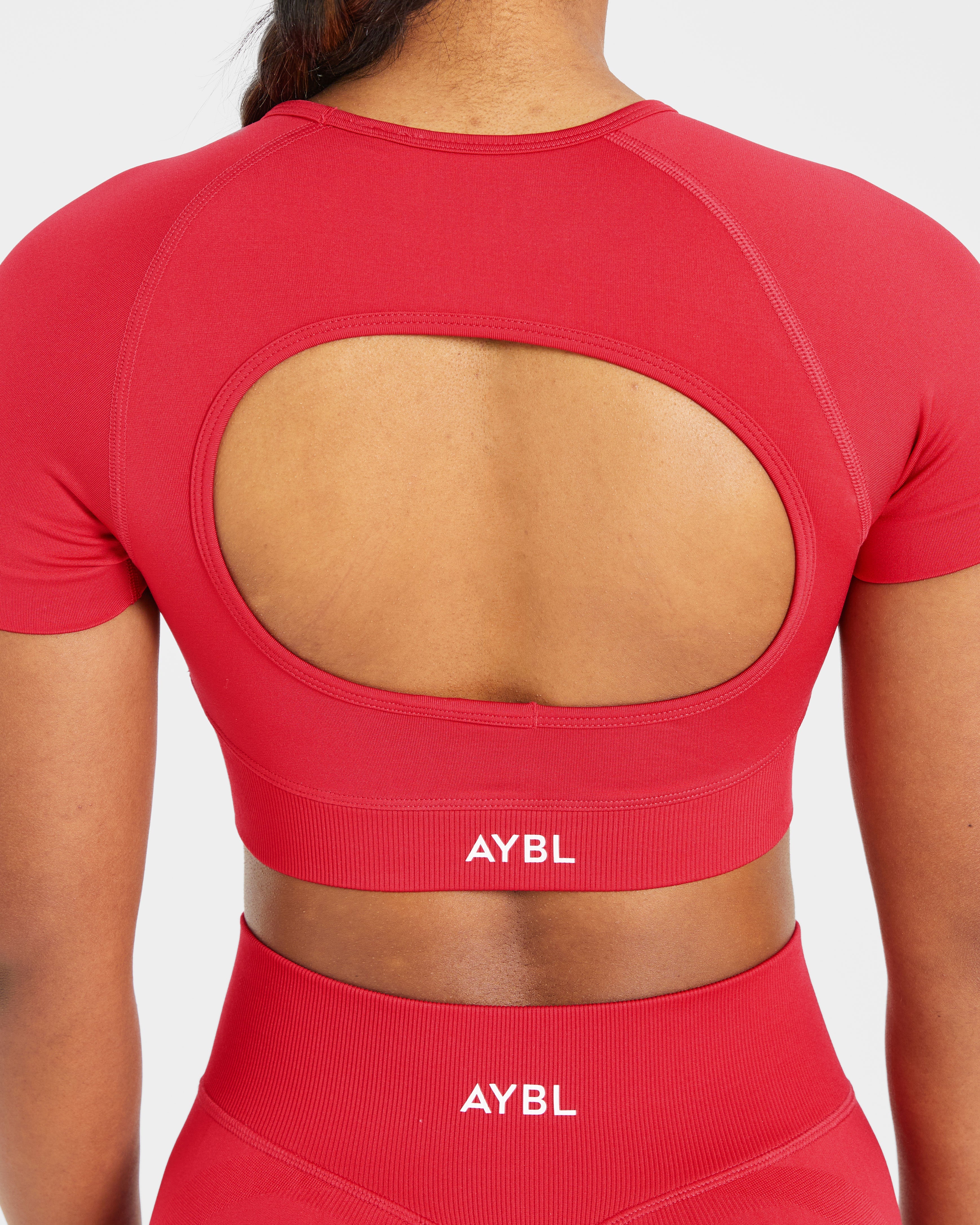 Adapt Seamless Crop Top - Salsa Rood