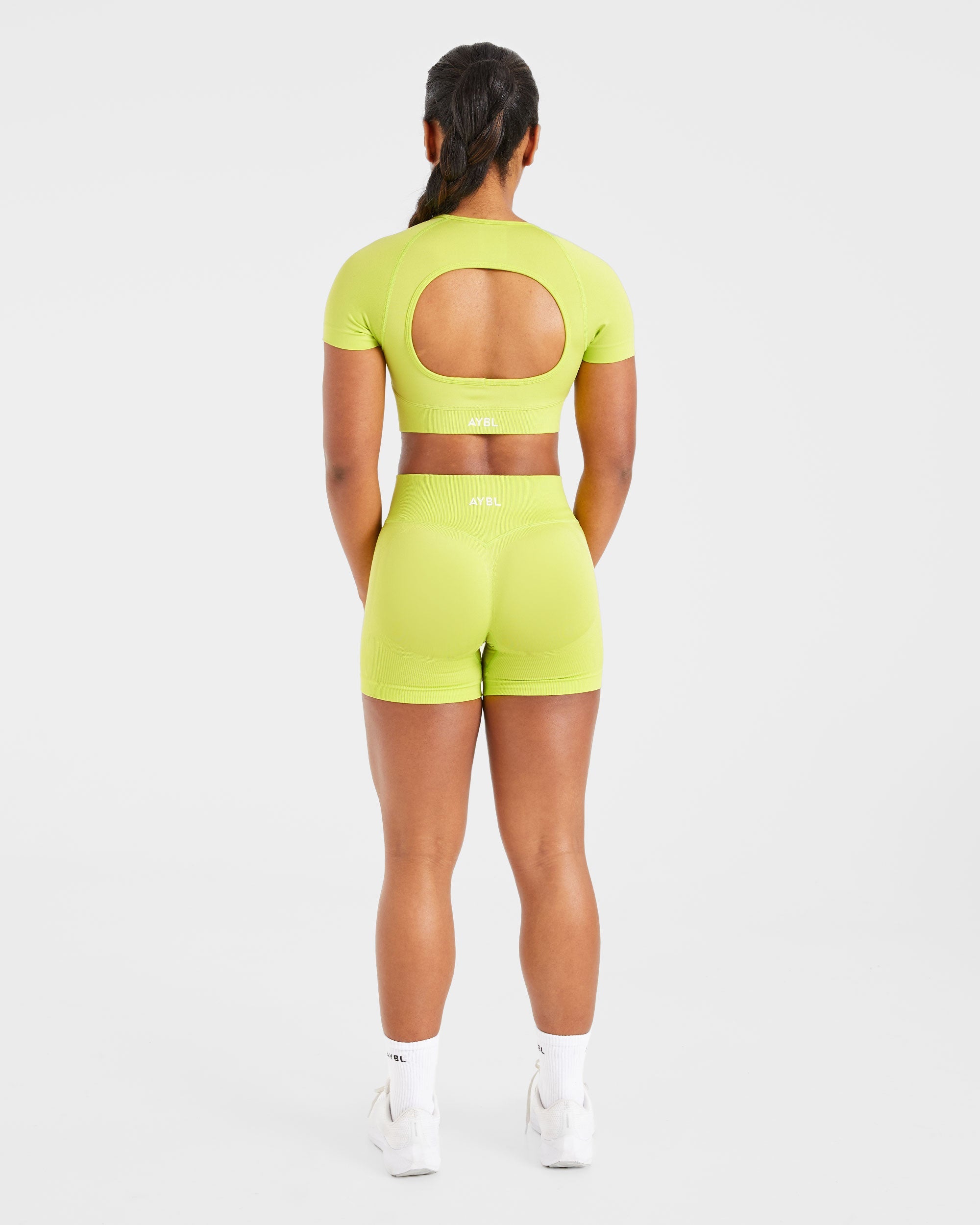 Adapt Seamless Crop Top - Lime Groen