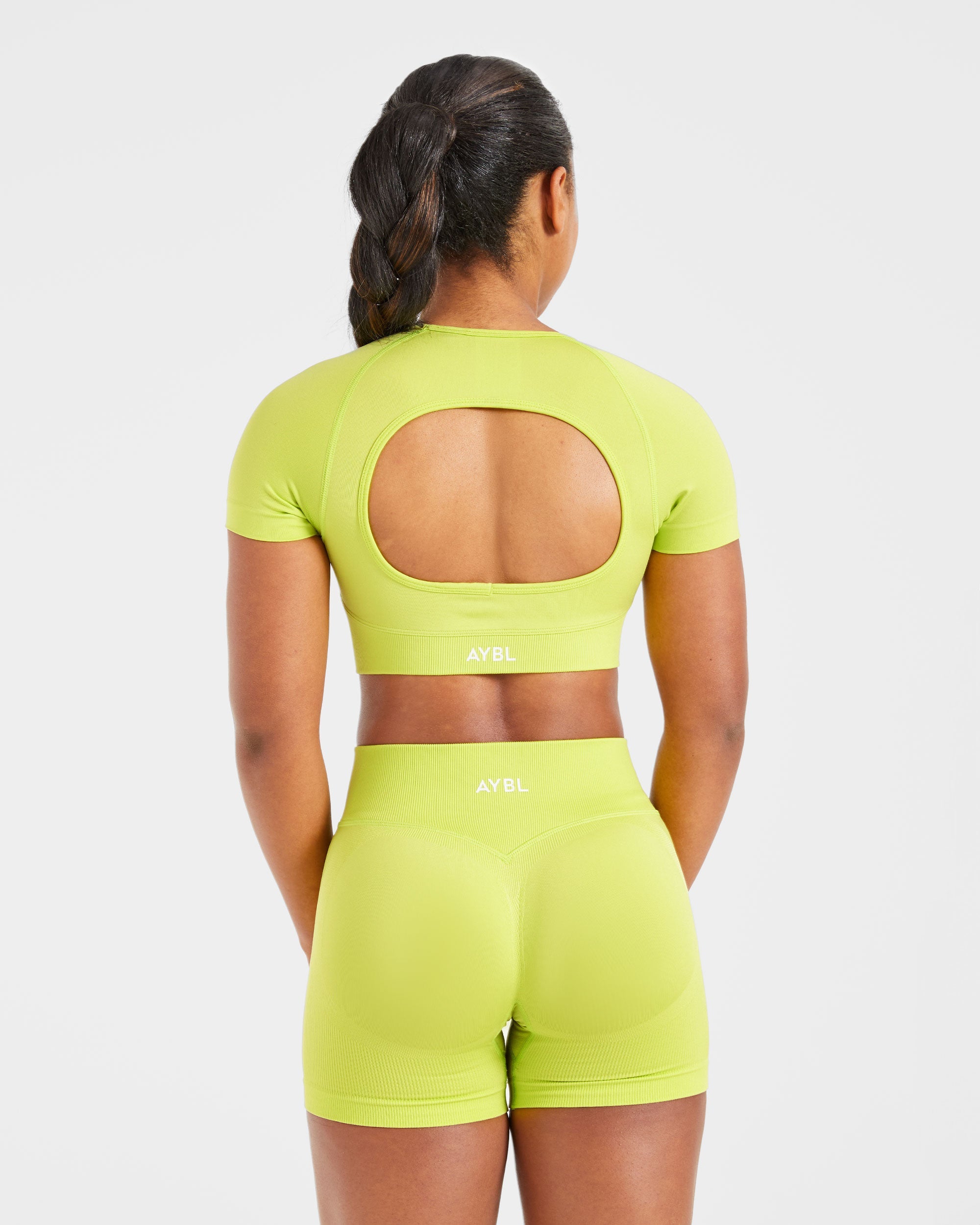 Adapt Seamless Crop Top - Lime Groen