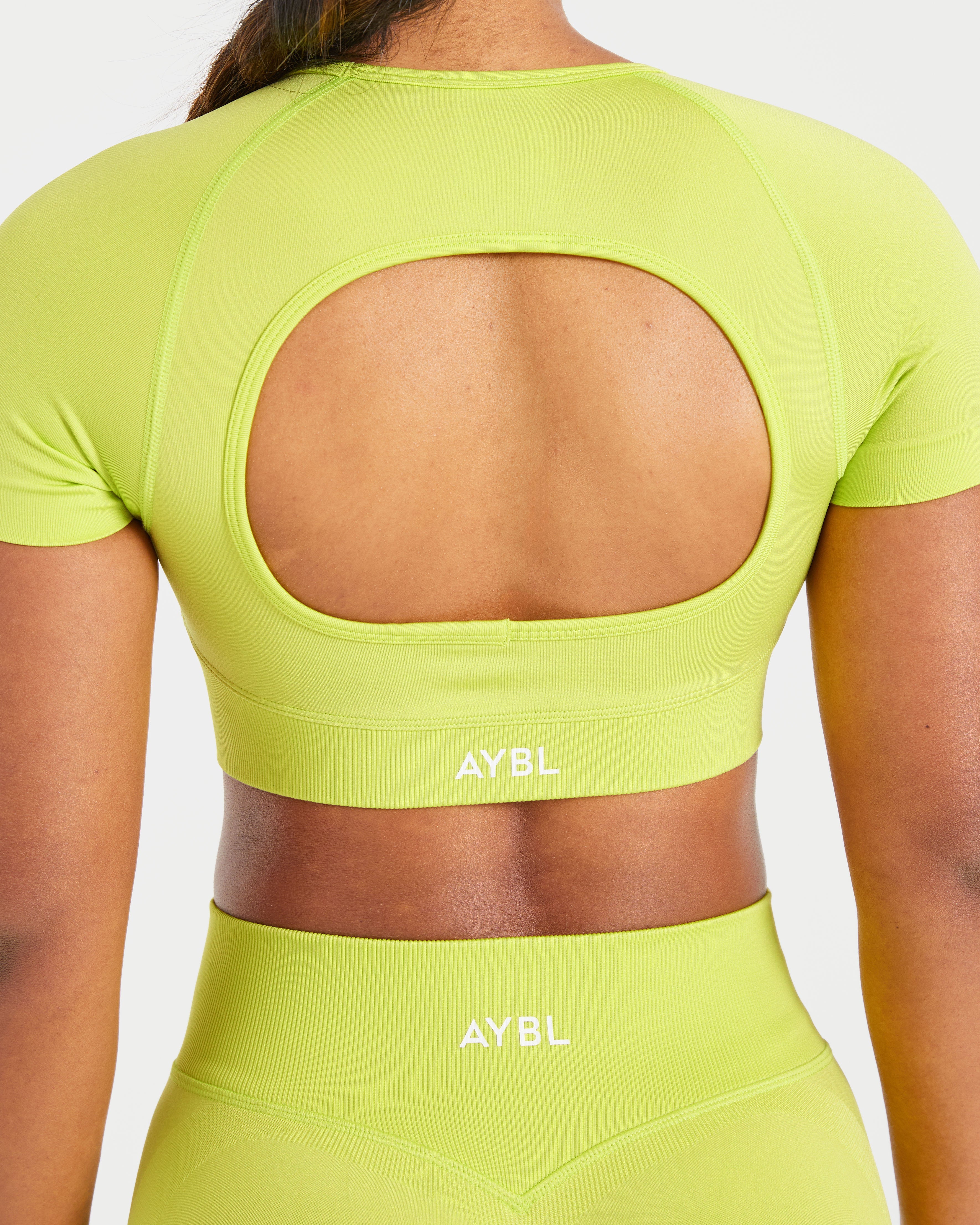 Adapt Seamless Crop Top - Lime Groen