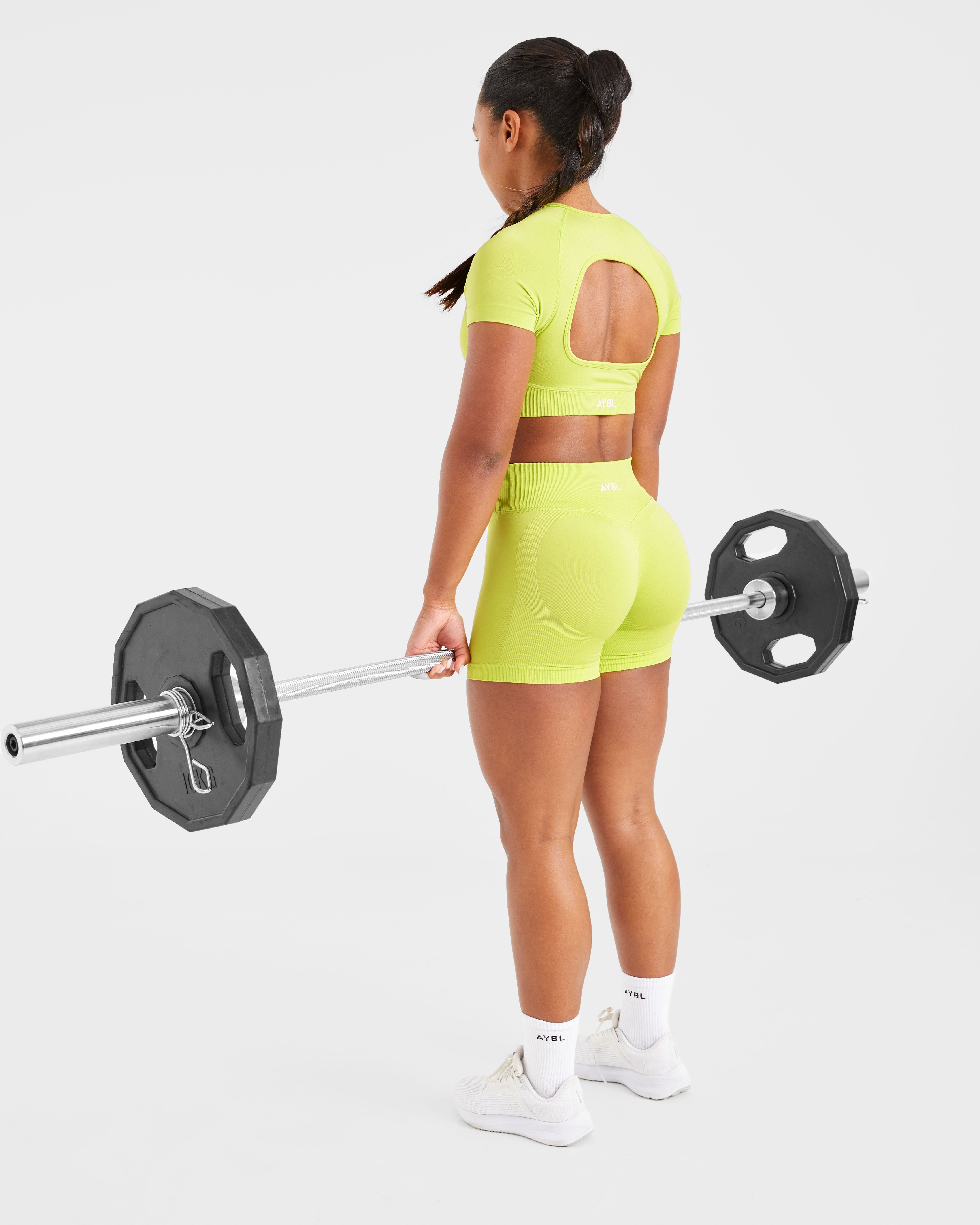 Adapt Seamless Crop Top - Lime Groen