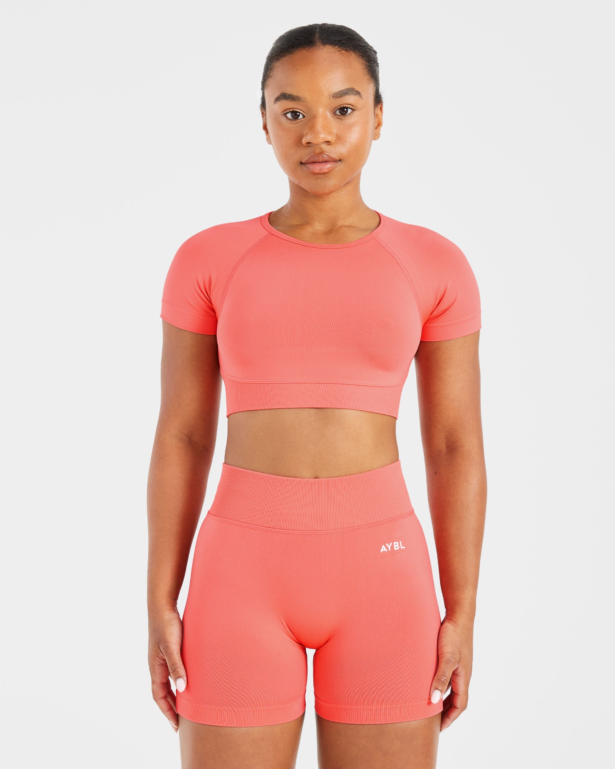 Adapt Seamless Crop Top - Summer Perzik