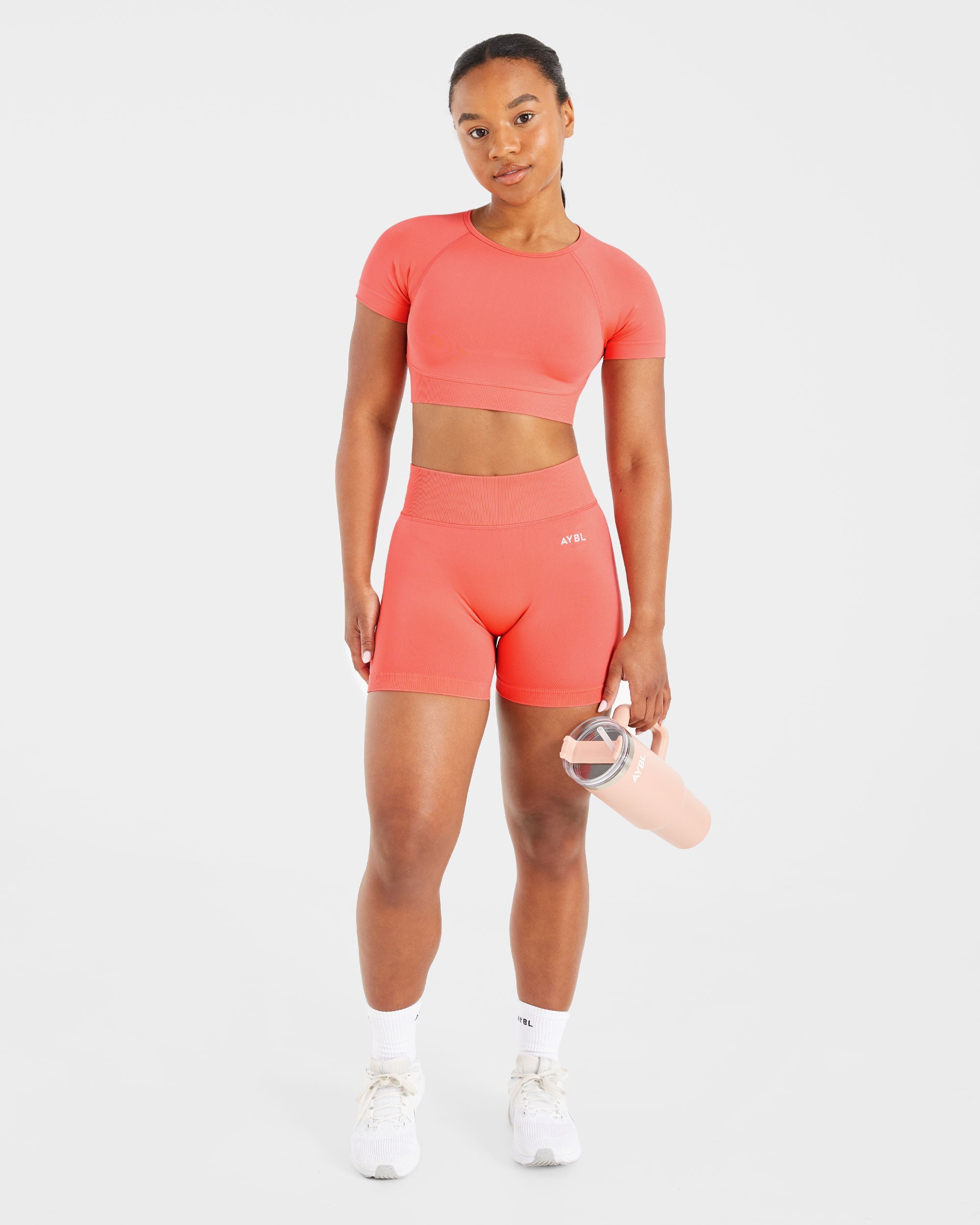 Adapt Seamless Crop Top - Summer Perzik