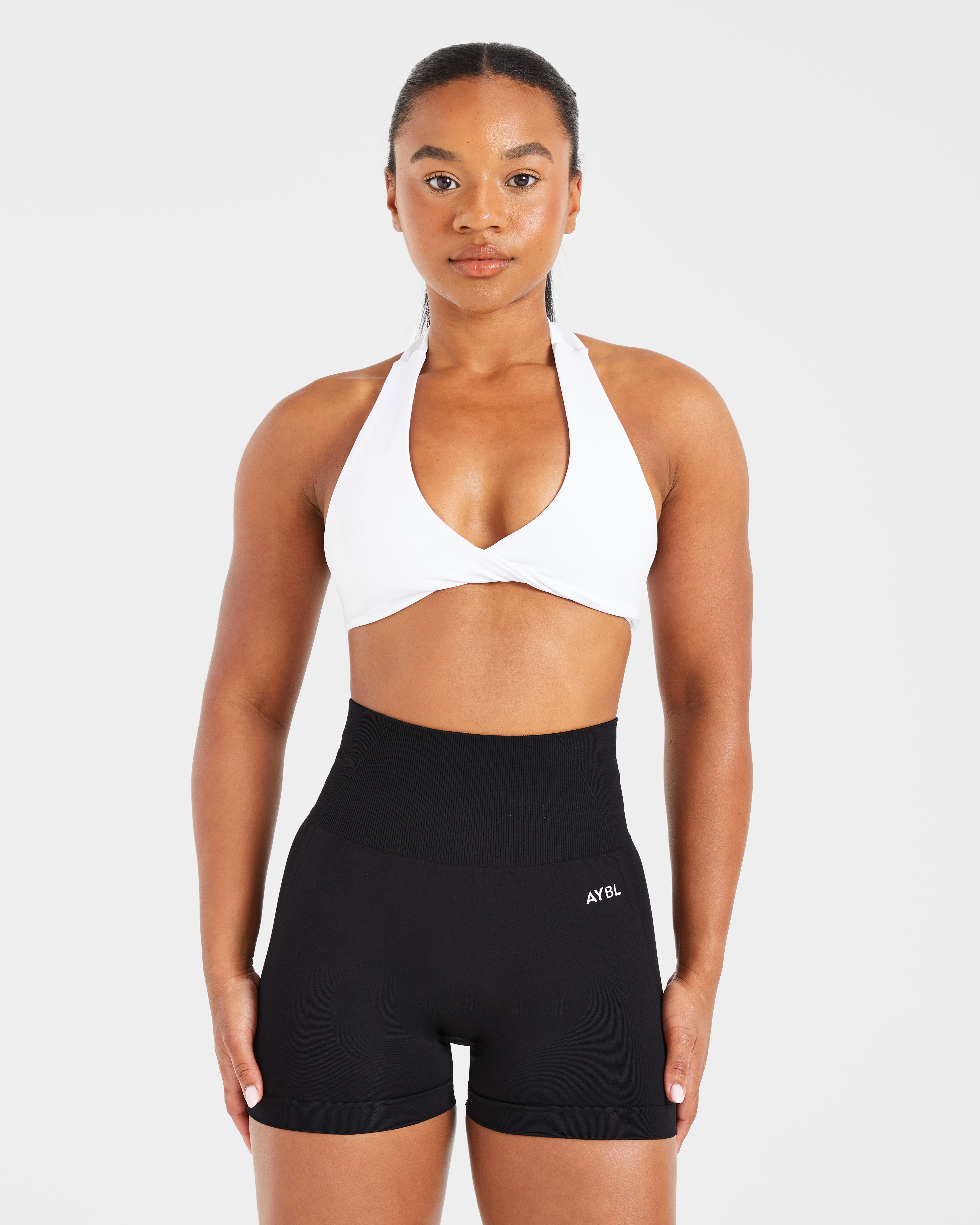 Essential Halterneck Sports Bra - Wit