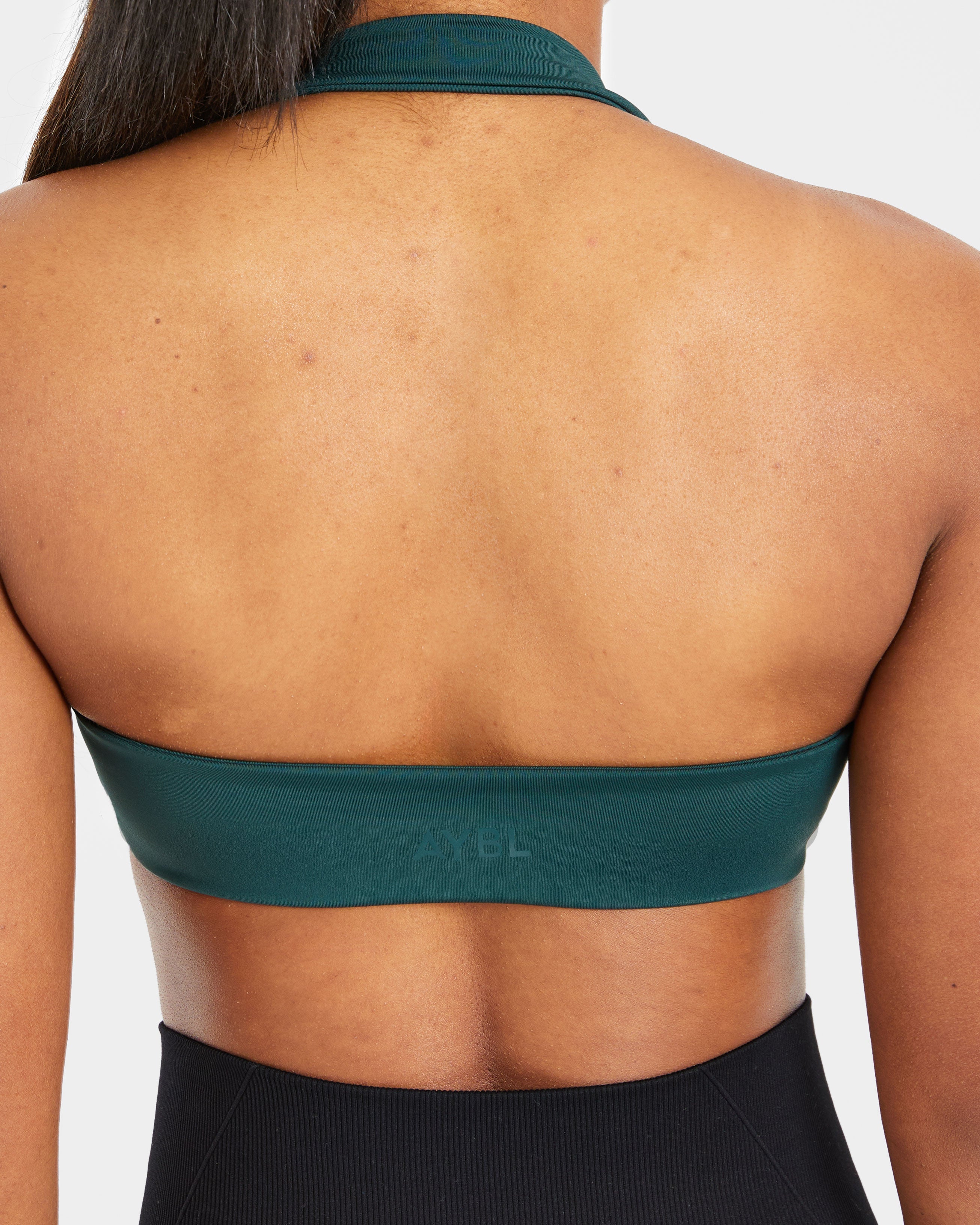 Essential Halterneck Sports Bra - Deep Groen
