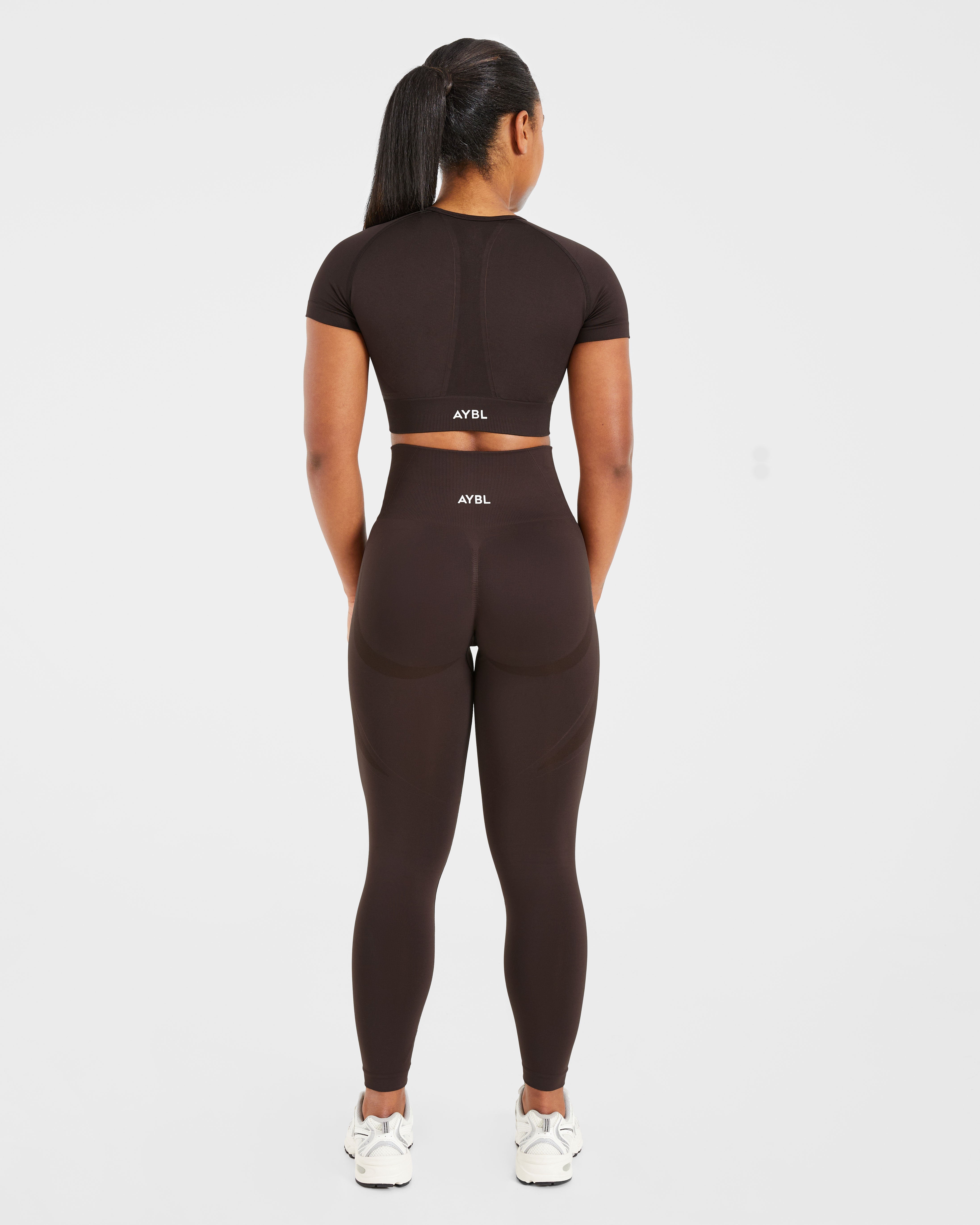 Empower Seamless Crop Top - Cocoa Bruin