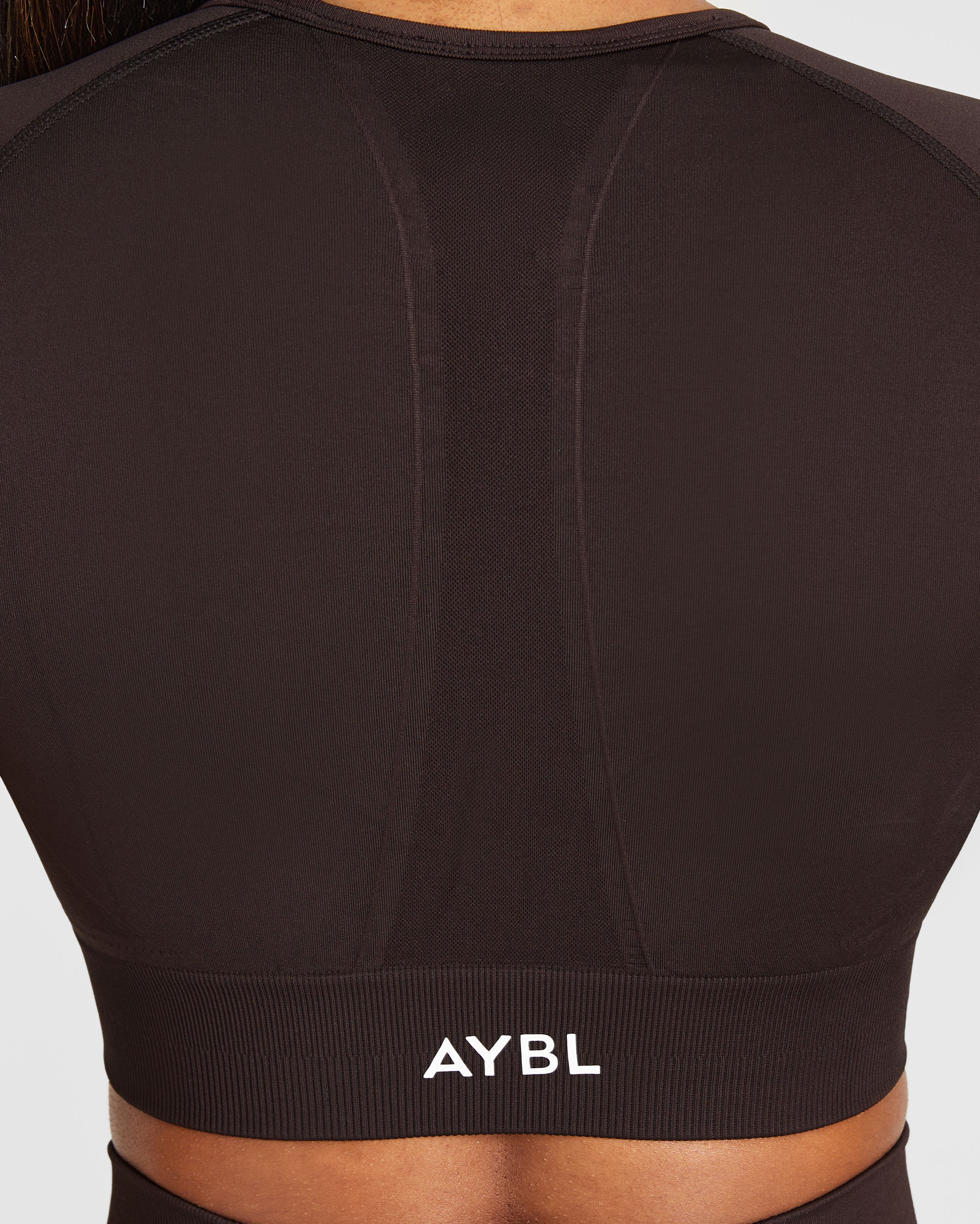Empower Seamless Crop Top - Cocoa Bruin