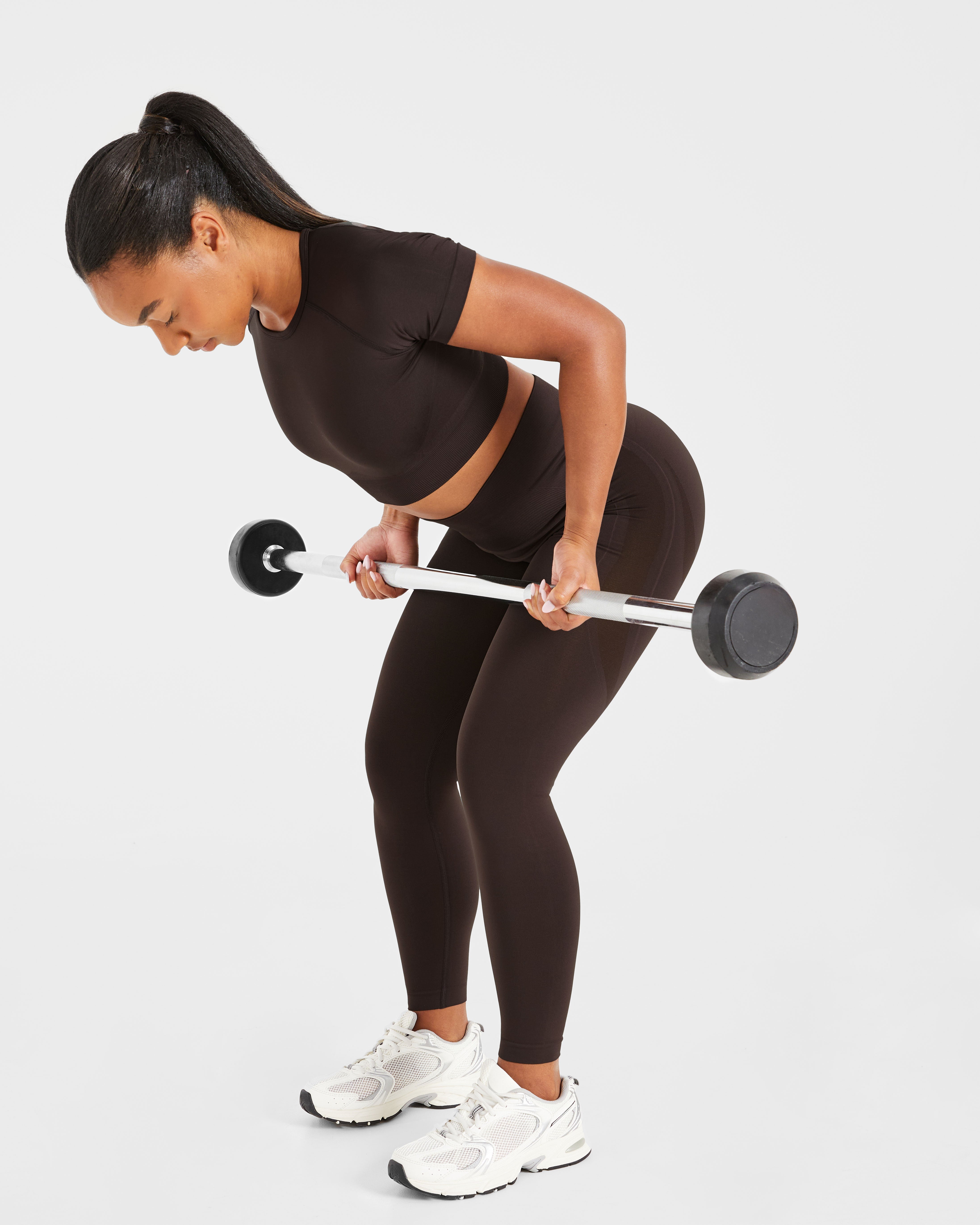 Empower Seamless Crop Top - Cocoa Bruin