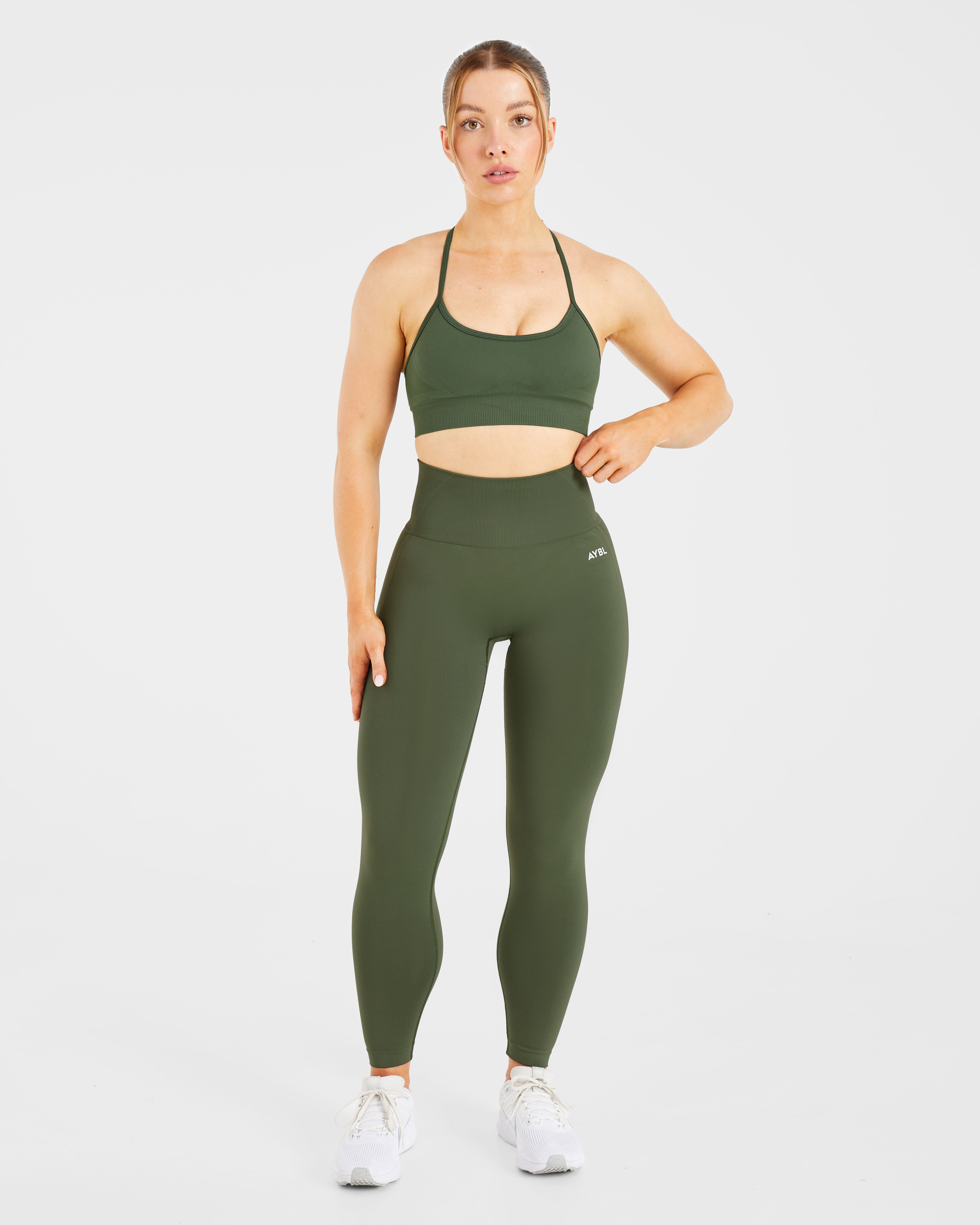 Empower Seamless Leggings - Khaki Groen