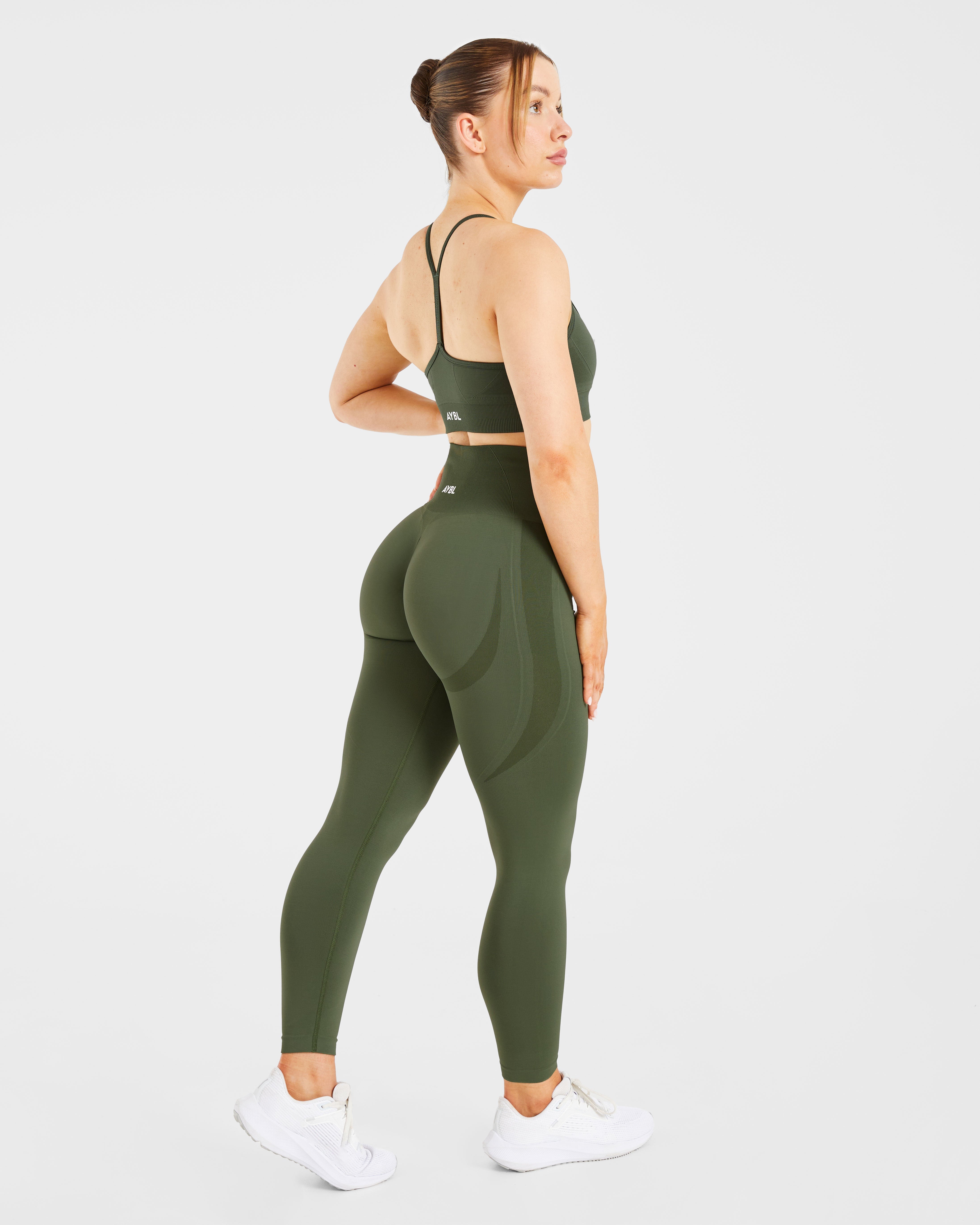 Empower Seamless Leggings - Khaki Groen