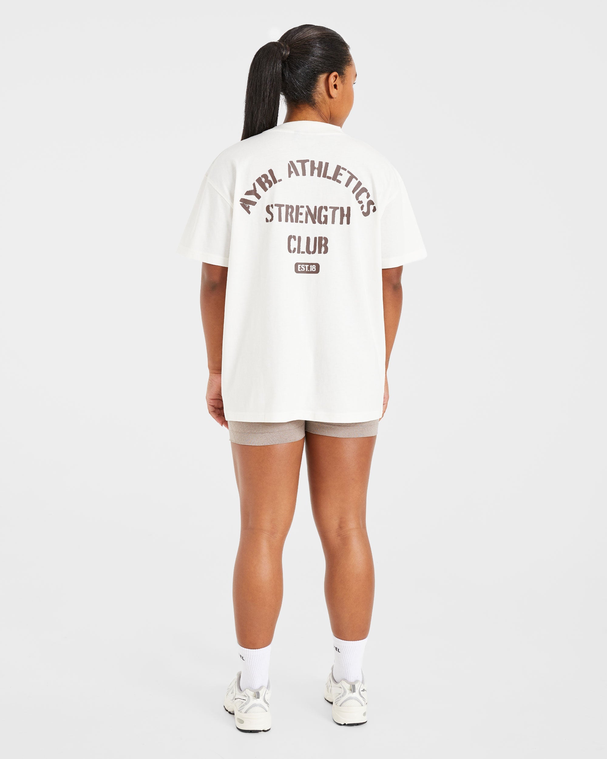 Athletics Strength Club Oversized T Shirt - Off Wit/Bruin